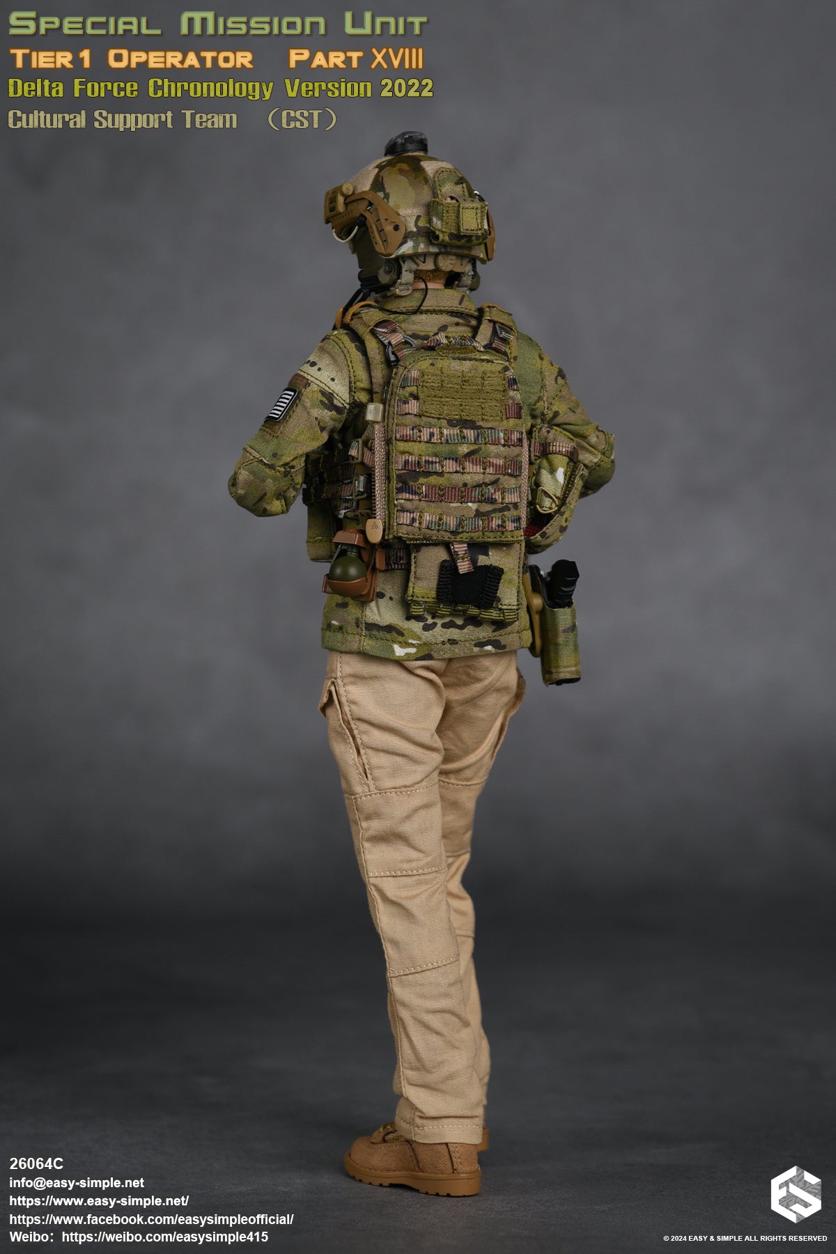 1:6 Easy & Simple Delta Force 2022 Cultural Support Team CST 12" Female Figure 26064C