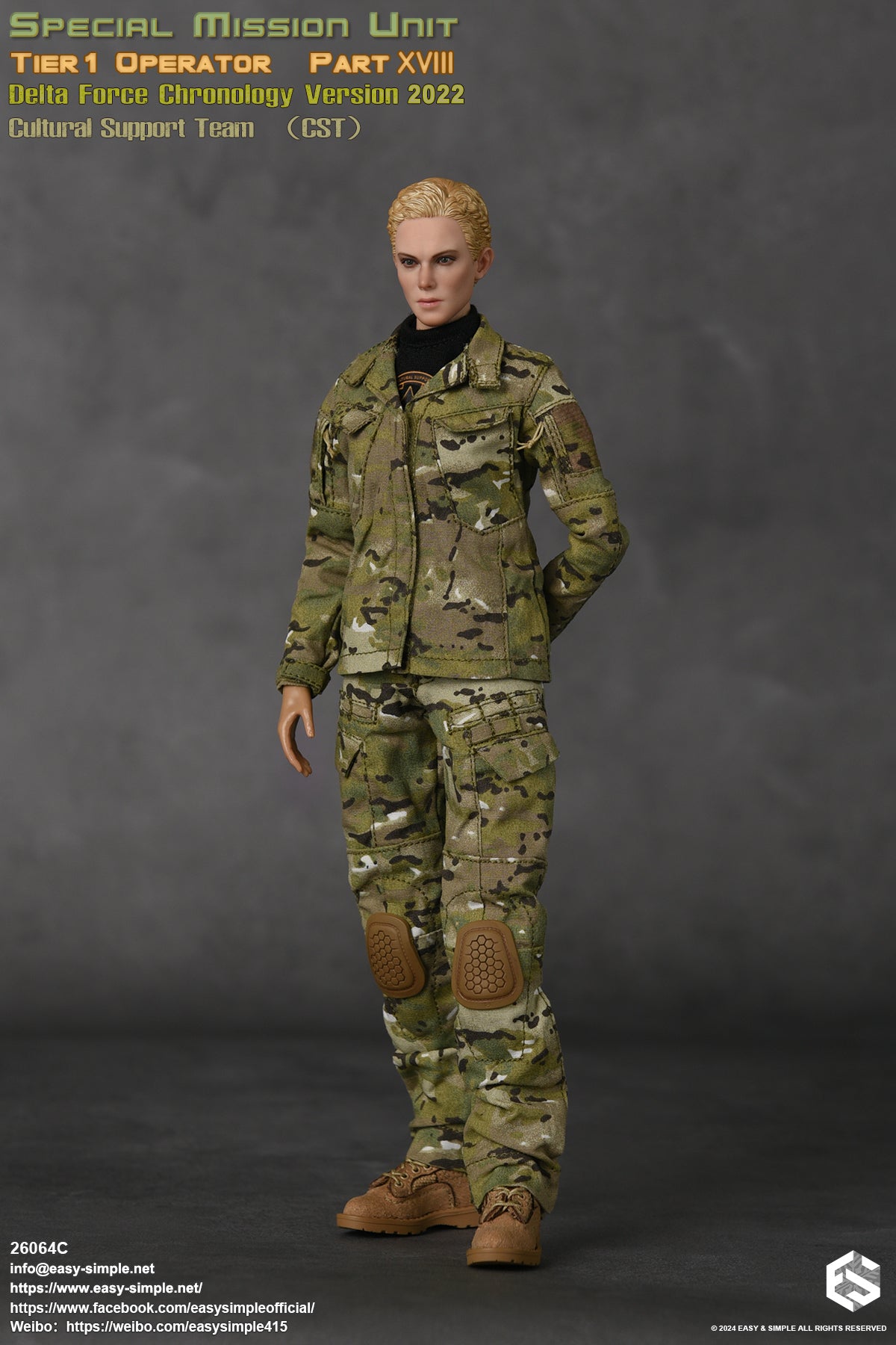 1:6 Easy & Simple Delta Force 2022 Cultural Support Team CST 12" Female Figure 26064C