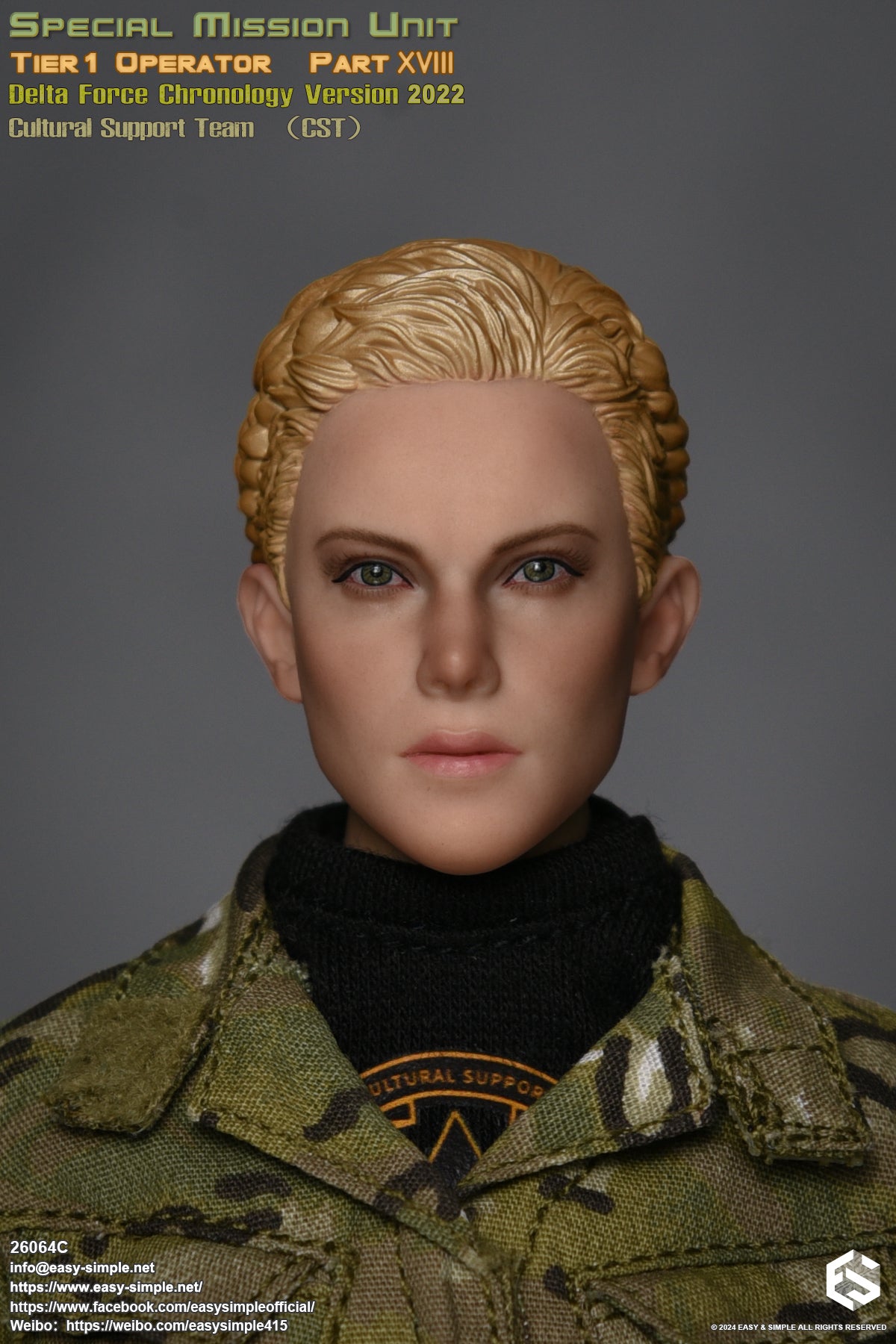 1:6 Easy & Simple Delta Force 2022 Cultural Support Team CST 12" Female Figure 26064C