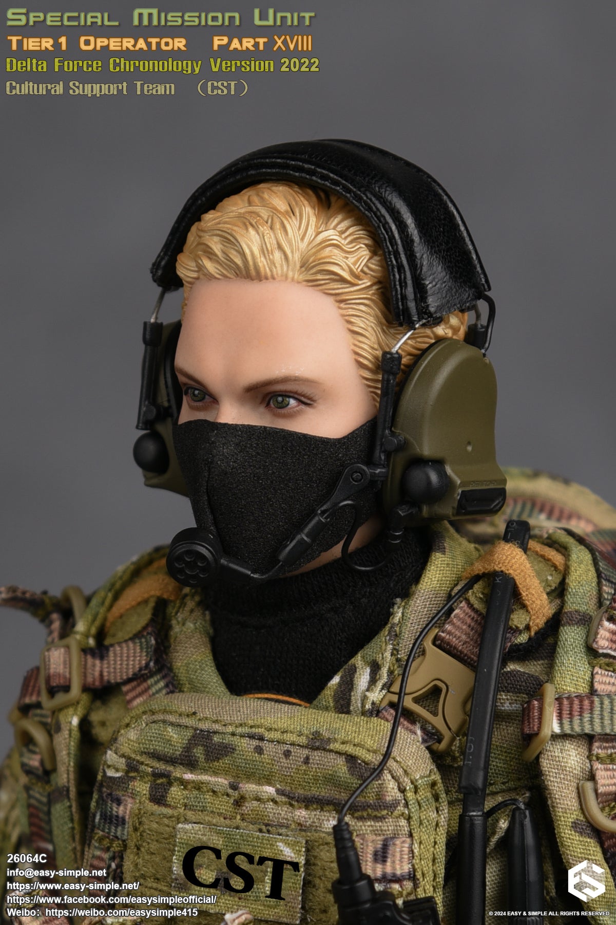 1:6 Easy & Simple Delta Force 2022 Cultural Support Team CST 12" Female Figure 26064C
