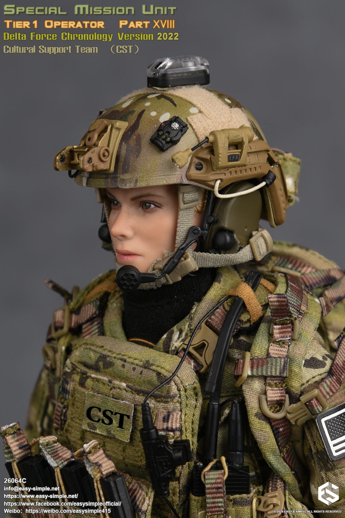1:6 Easy & Simple Delta Force 2022 Cultural Support Team CST 12" Female Figure 26064C