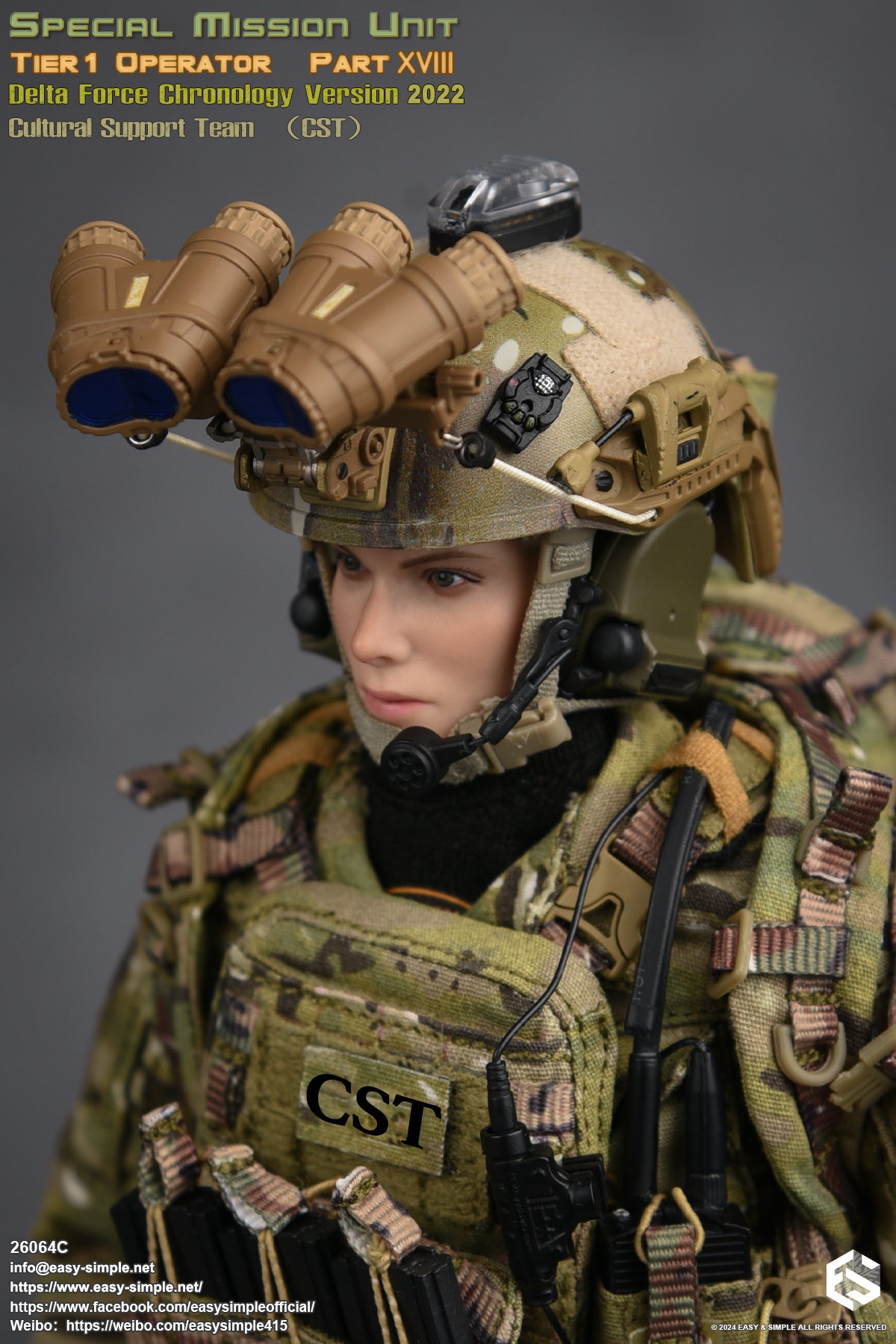 1:6 Easy & Simple Delta Force 2022 Cultural Support Team CST 12" Female Figure 26064C