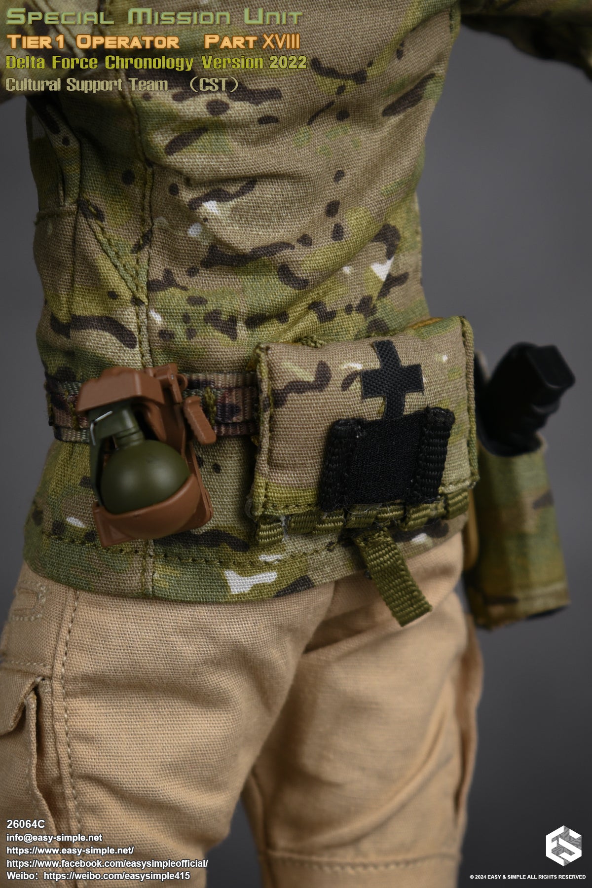1:6 Easy & Simple Delta Force 2022 Cultural Support Team CST 12" Female Figure 26064C