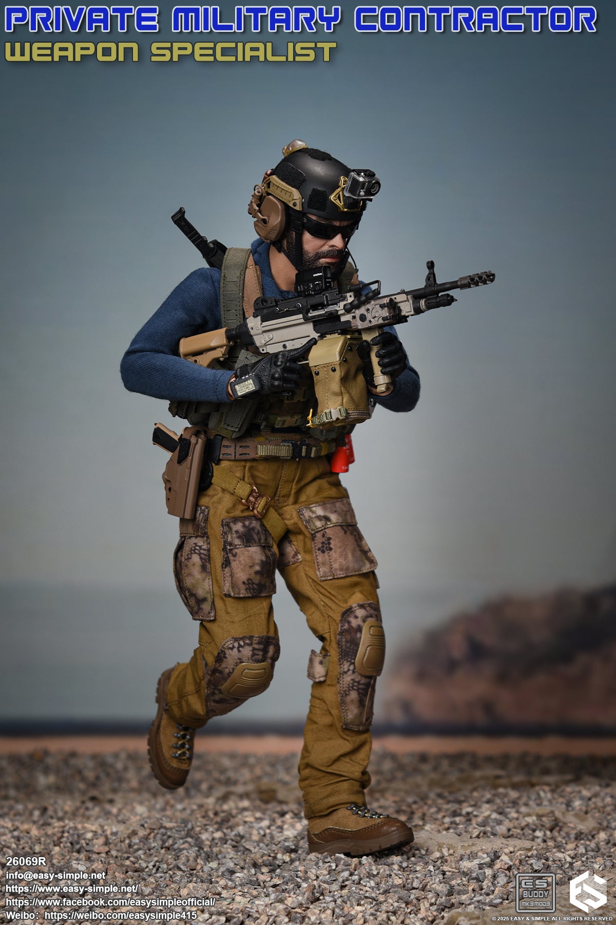 1:6 scale Easy & Simple Private Military Contractor Weapon Specialist 12" Figure