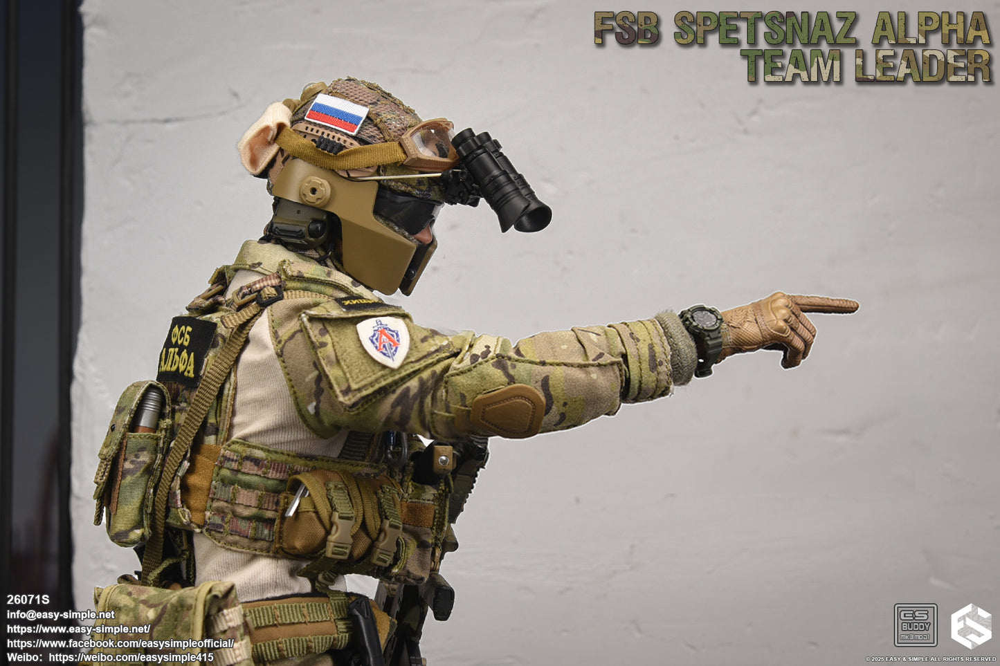 1:6 scale Easy & Simple Russian FSB ALPHA Team Leader Special Version 12" Action Figure 26071S