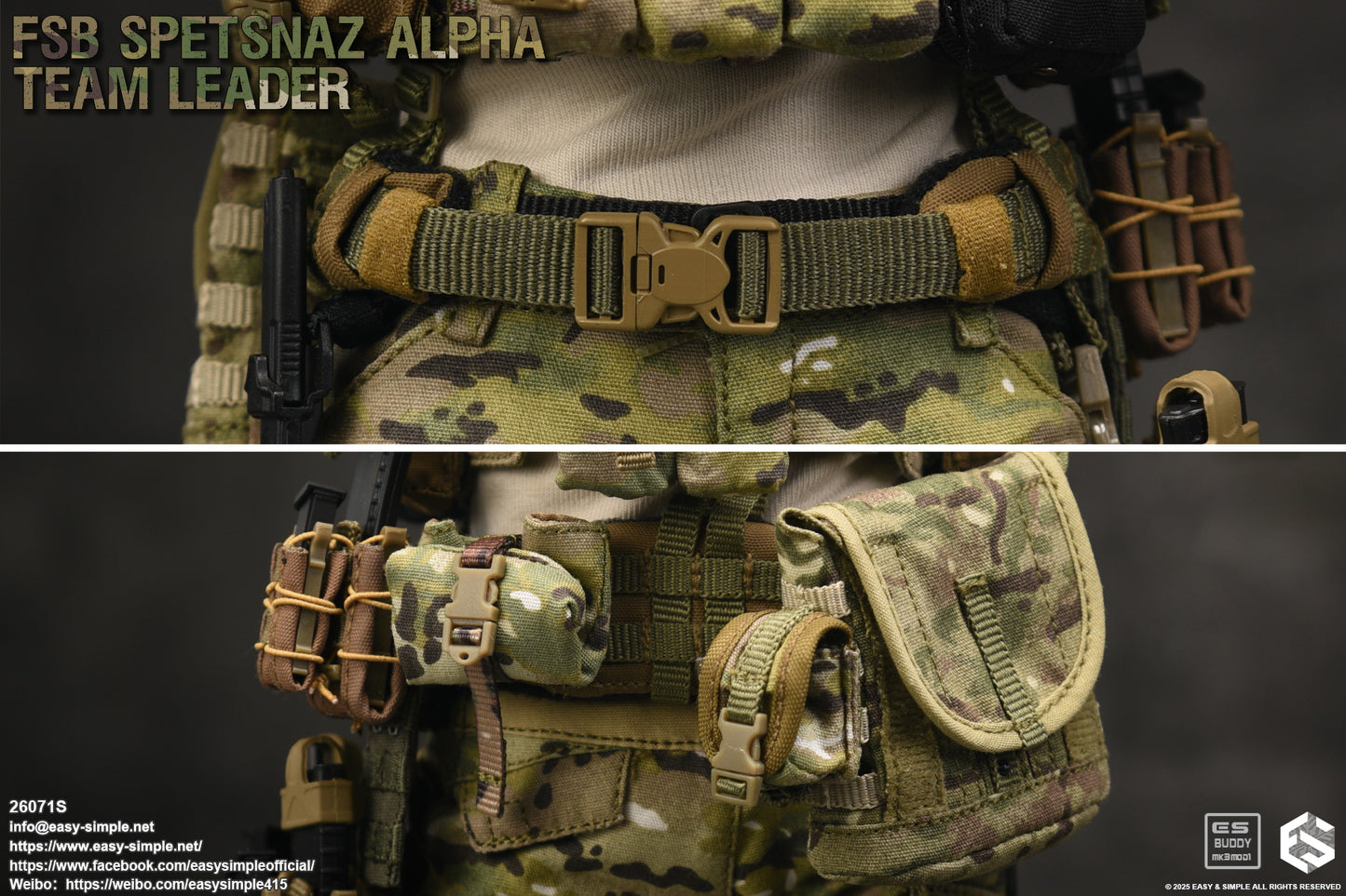 1:6 scale Easy & Simple Russian FSB ALPHA Team Leader Special Version 12" Action Figure 26071S