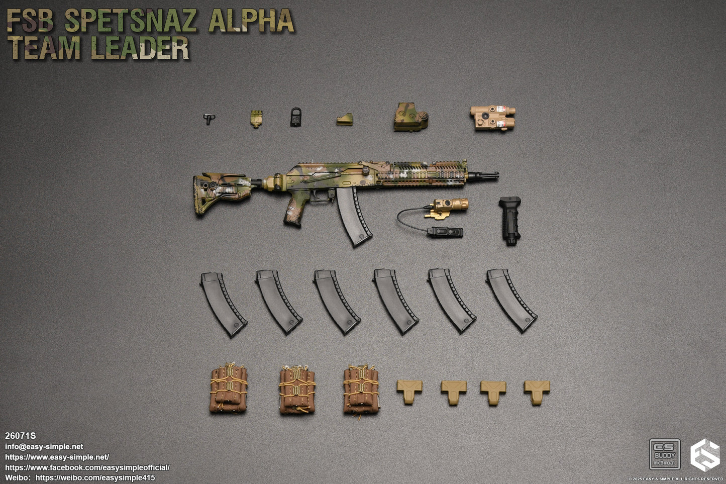 1:6 scale Easy & Simple Russian FSB ALPHA Team Leader Special Version 12" Action Figure 26071S