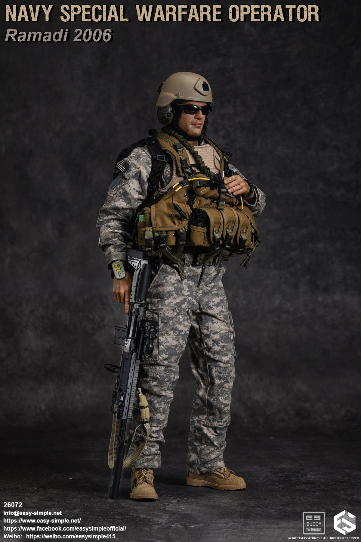 1:6 scale Easy & Simple NAVY Special Warfare 40mm Grenades (x3) for 12" Figures