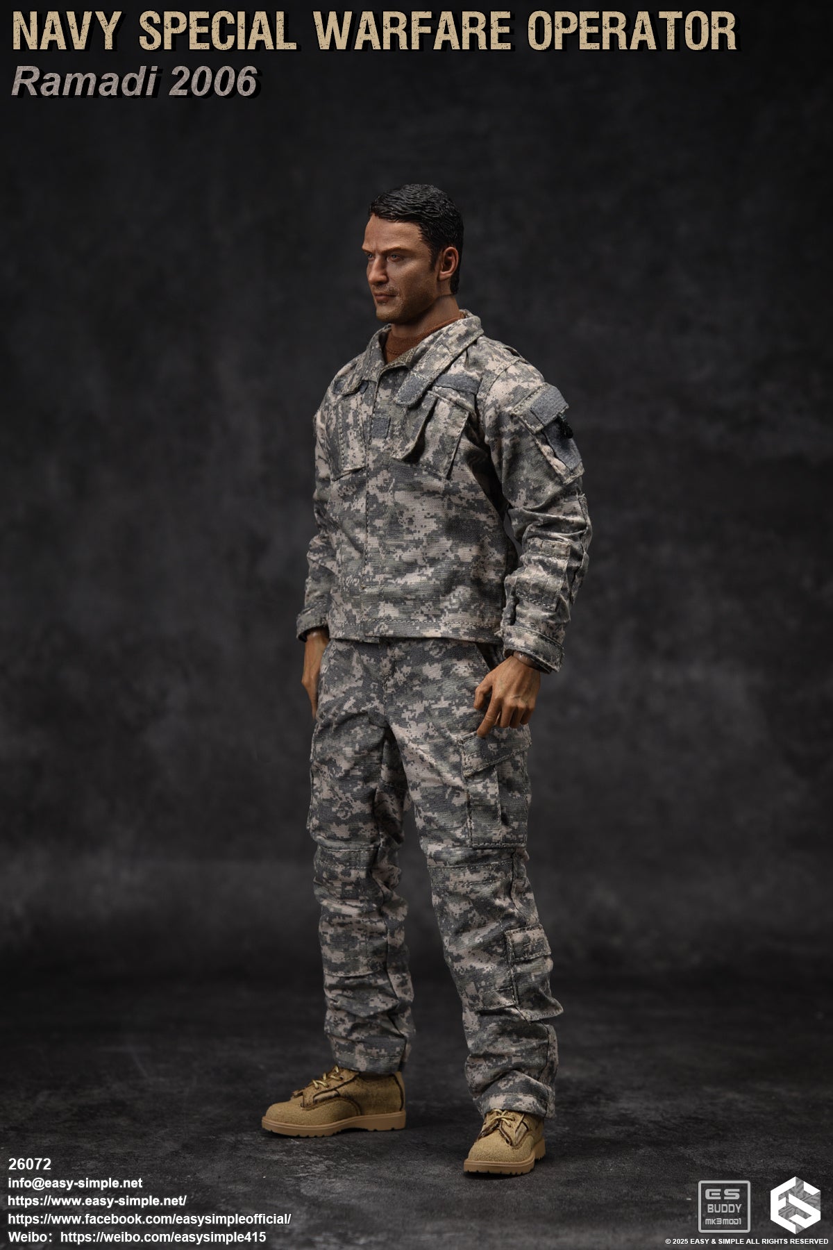 1:6 scale Easy & Simple NAVY Special Warfare Operator Male Nude Hands for 12" Figures