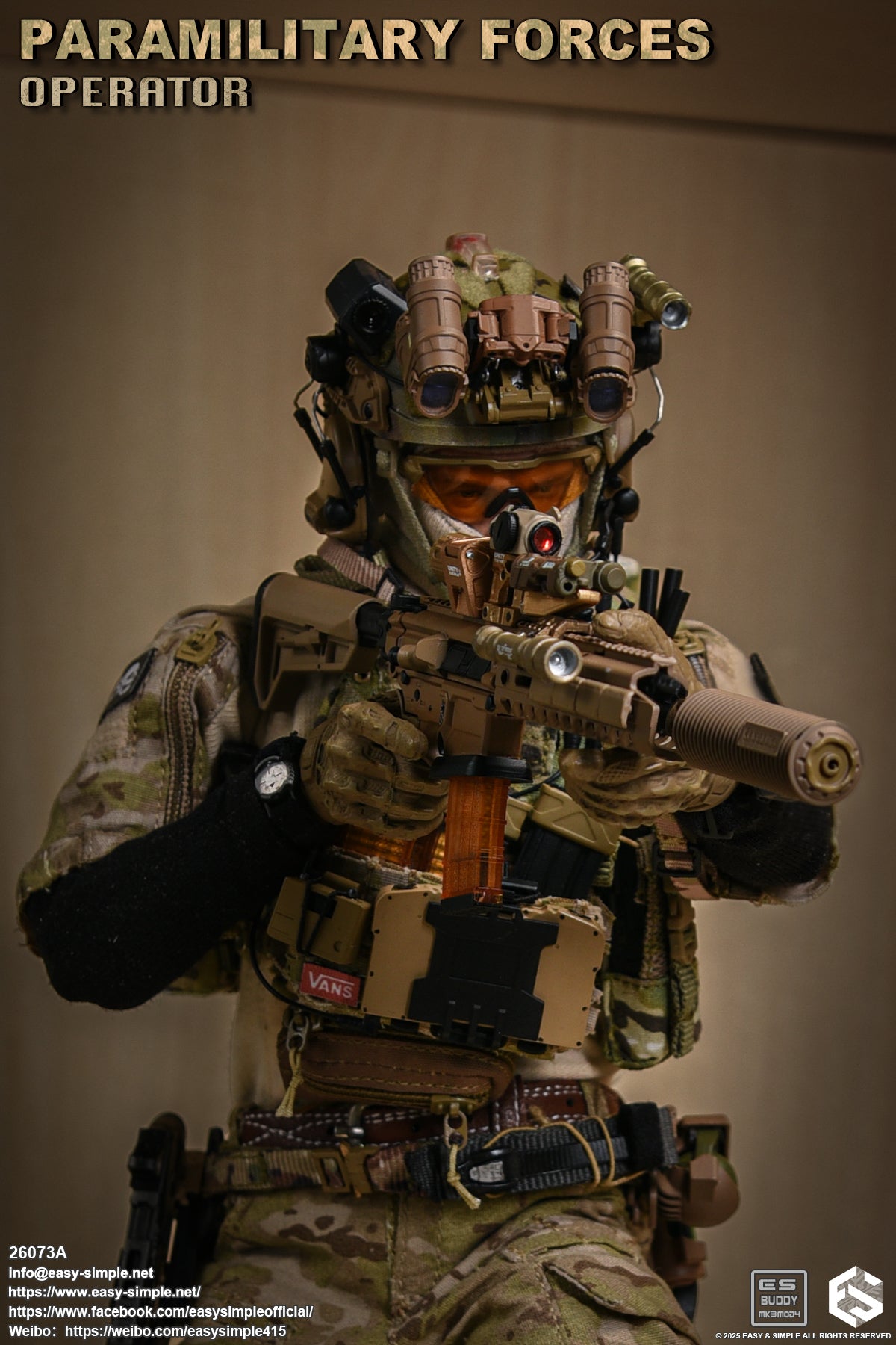 1:6 scale Easy & Simple Paramilitary Forces Operator Multicam EDC Belt for 12" Figures