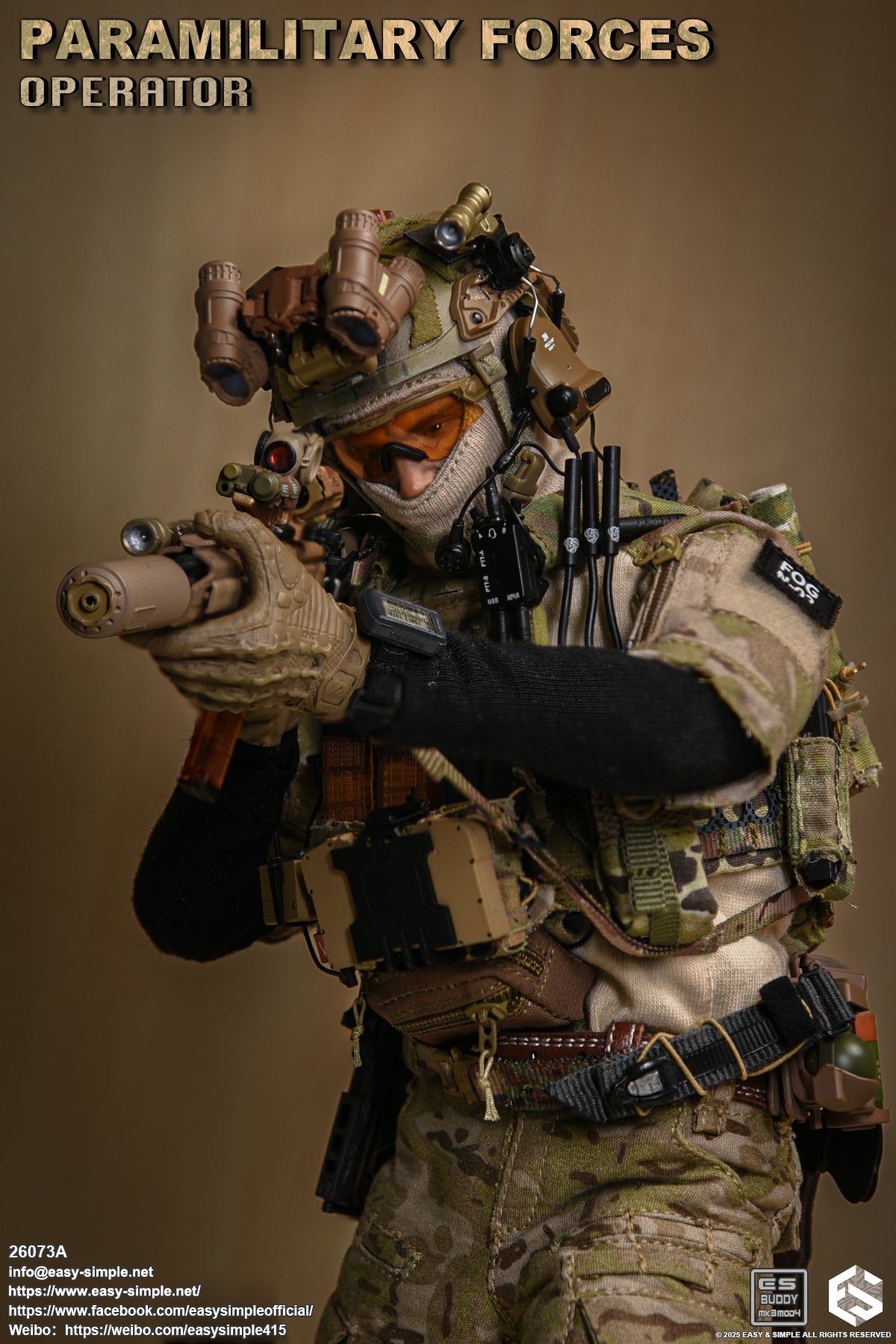 1:6 scale Easy & Simple Paramilitary Forces Operator Version A 12" Figure 26073A (PRE-ORDER)
