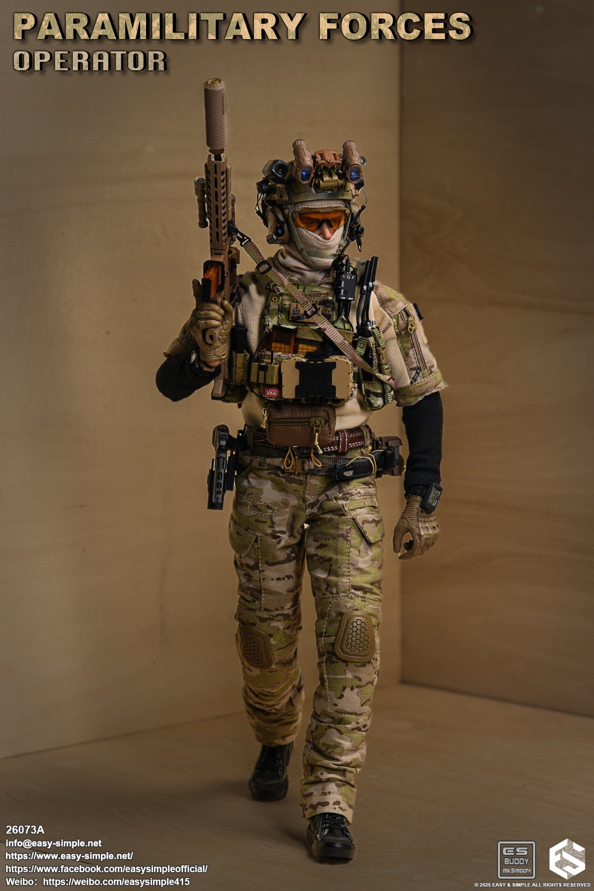 1:6 scale Easy & Simple Paramilitary Forces Operator Version A 12" Figure 26073A (PRE-ORDER)