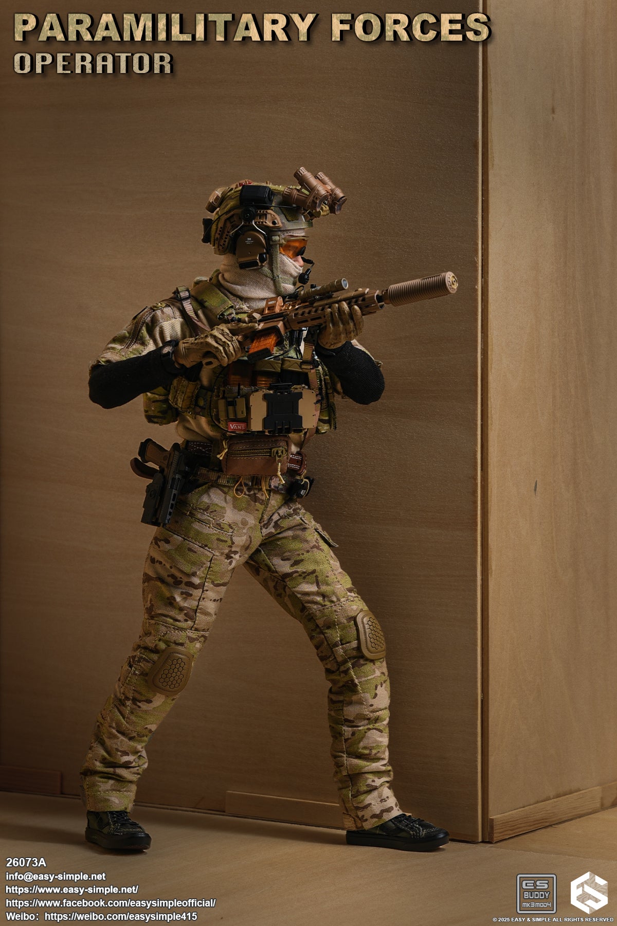 1:6 scale Easy & Simple Paramilitary Forces Operator Version A 12" Figure 26073A (PRE-ORDER)