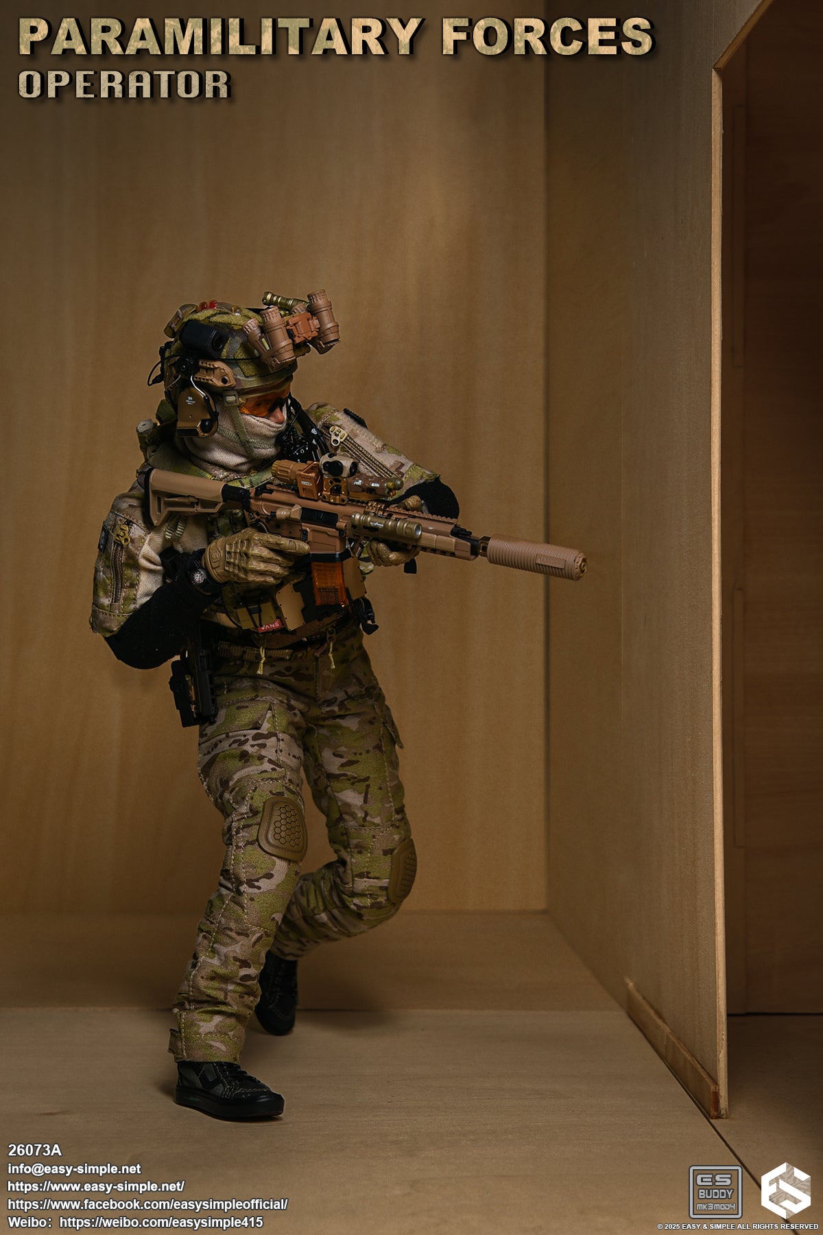 1:6 scale Easy & Simple Paramilitary Forces Operator Version A 12" Figure 26073A (PRE-ORDER)
