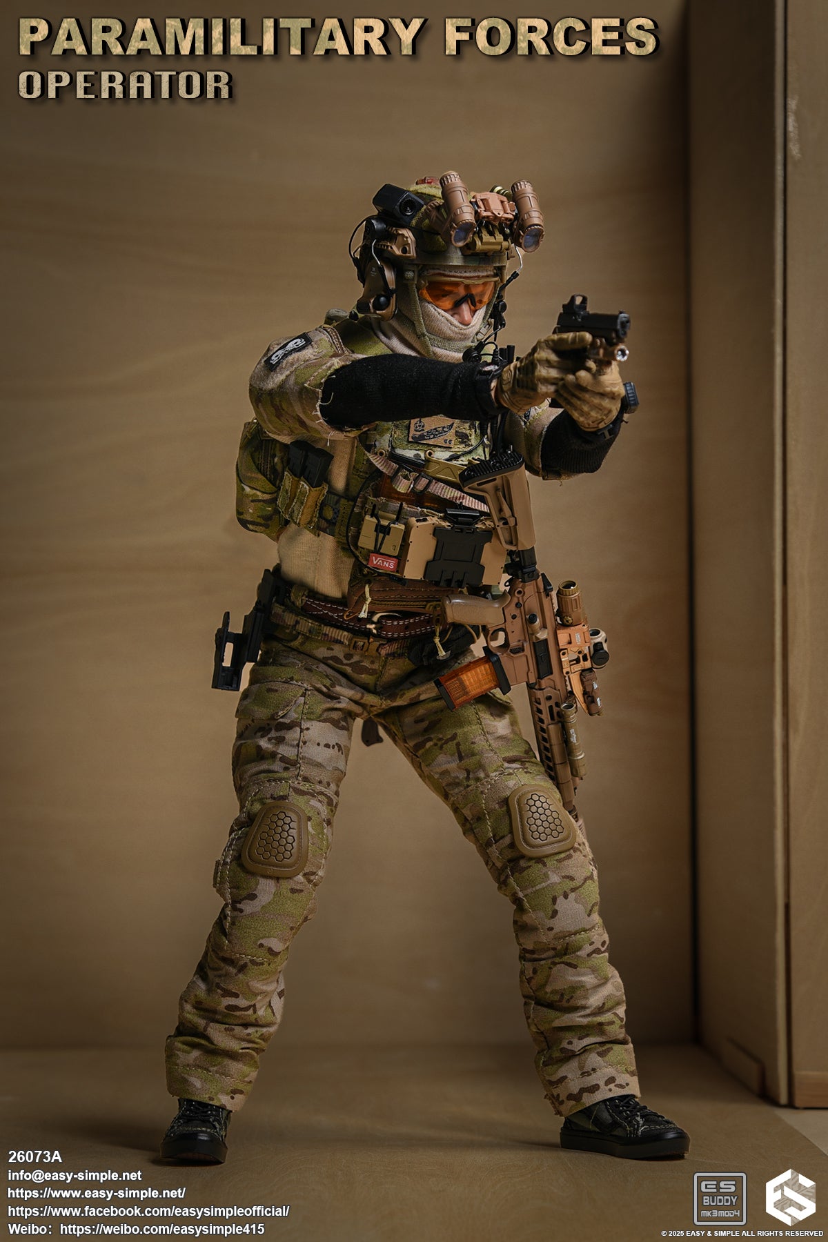 1:6 scale Easy & Simple Paramilitary Forces Operator Version A 12" Figure 26073A (PRE-ORDER)