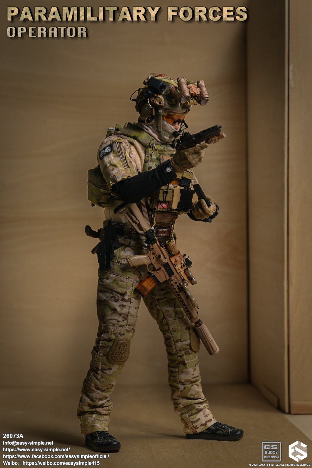 1:6 scale Easy & Simple Paramilitary Forces Operator Version A 12" Figure 26073A (PRE-ORDER)