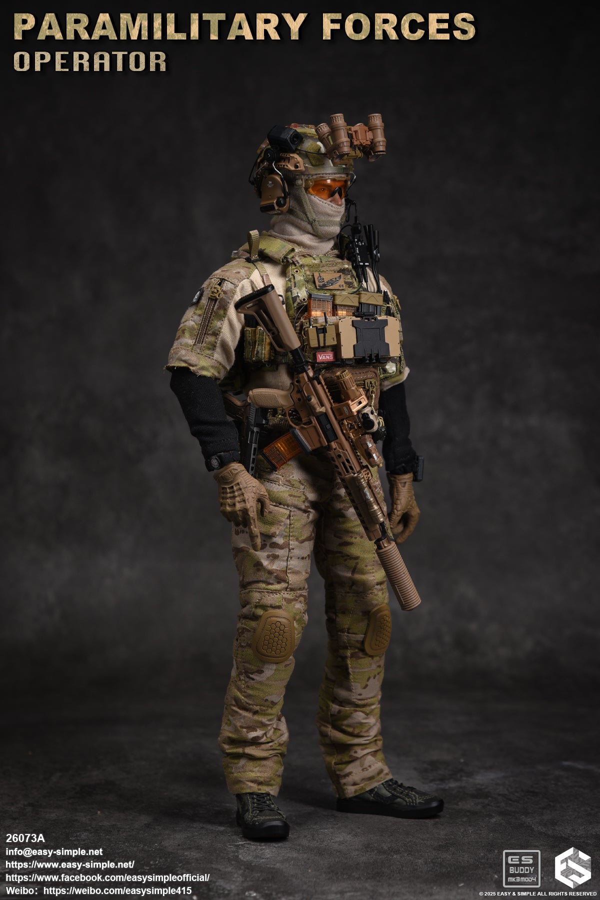 1:6 scale Easy & Simple Paramilitary Forces Operator Version A 12" Figure 26073A (PRE-ORDER)