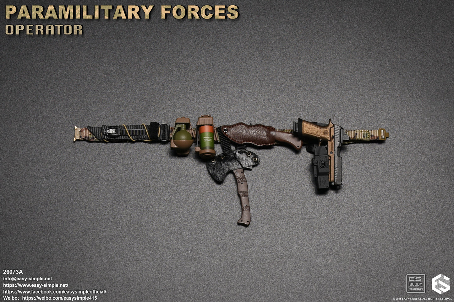 1:6 scale Easy & Simple Paramilitary Forces Operator Version A 12" Figure 26073A (PRE-ORDER)