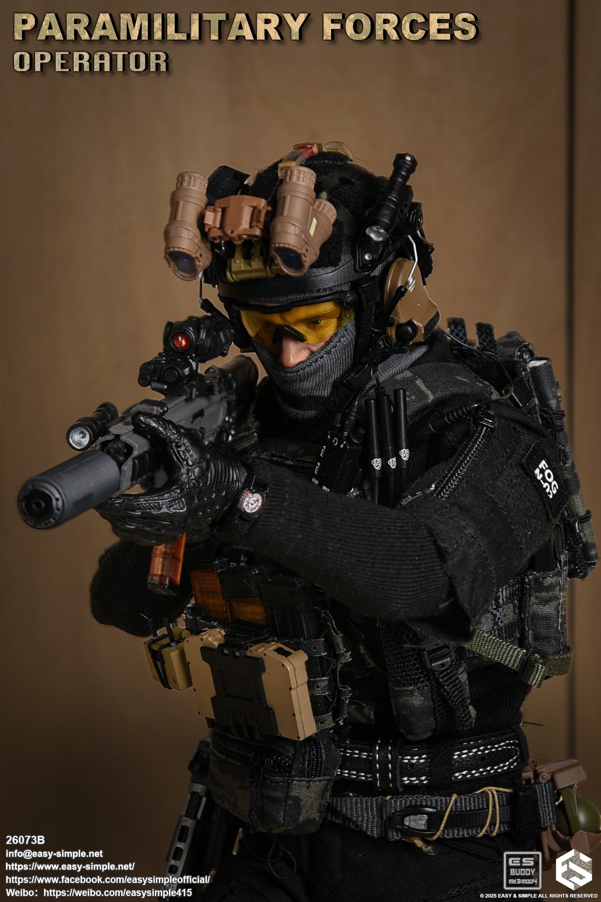 1:6 scale Easy & Simple Paramilitary Forces Operator Version B 12" Figure 26073B (PRE-ORDER)