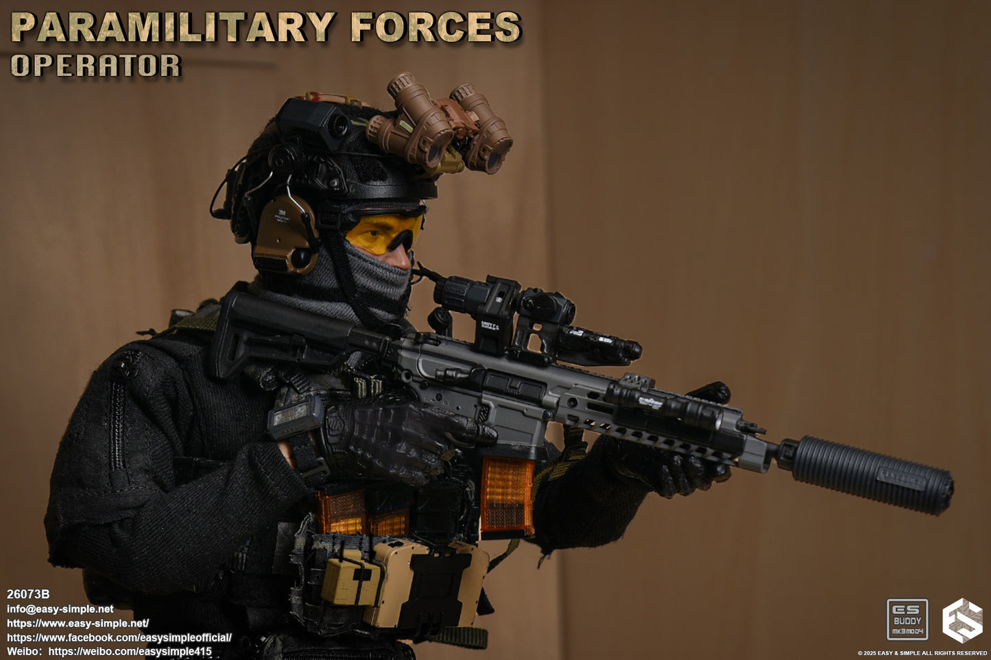 1:6 scale Easy & Simple Paramilitary Forces Operator Version B 12" Figure 26073B (PRE-ORDER)