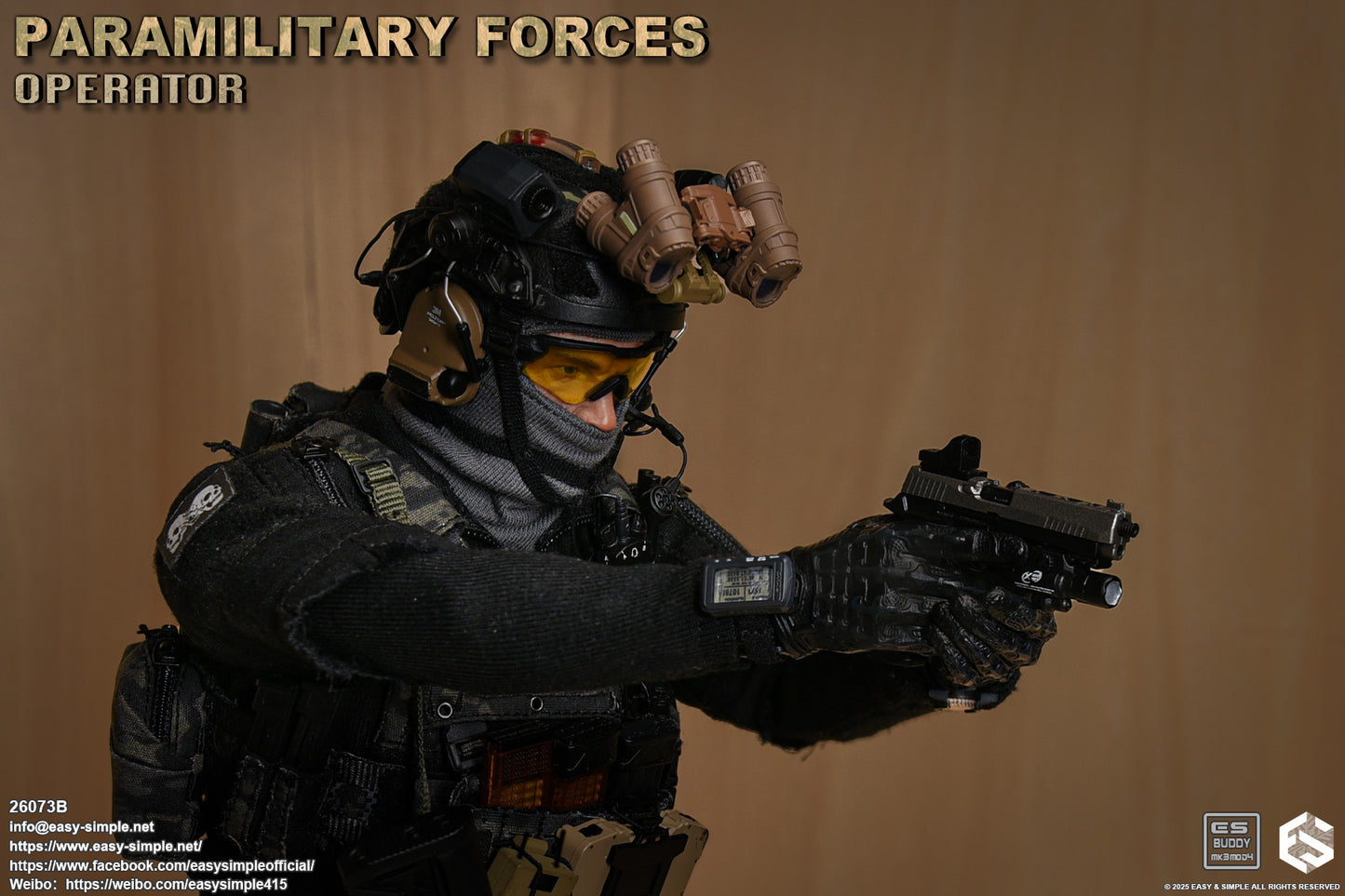 1:6 scale Easy & Simple Paramilitary Forces Operator Version B 12" Figure 26073B (PRE-ORDER)