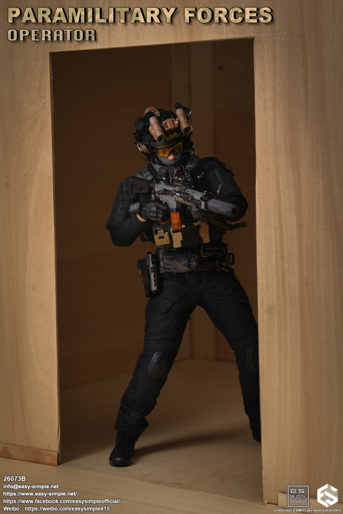1:6 scale Easy & Simple Paramilitary Forces Operator Version B 12" Figure 26073B (PRE-ORDER)