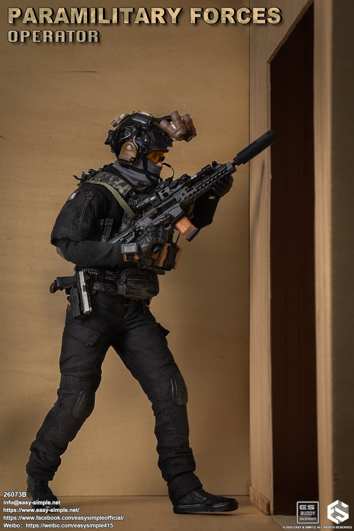 1:6 scale Easy & Simple Paramilitary Forces Operator Version B 12" Figure 26073B (PRE-ORDER)