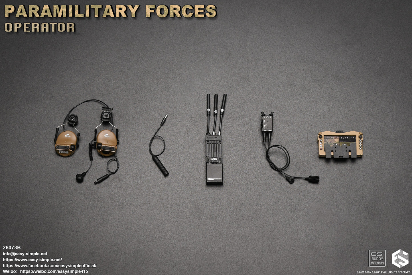 1:6 scale Easy & Simple Paramilitary Forces Operator Version B 12" Figure 26073B (PRE-ORDER)