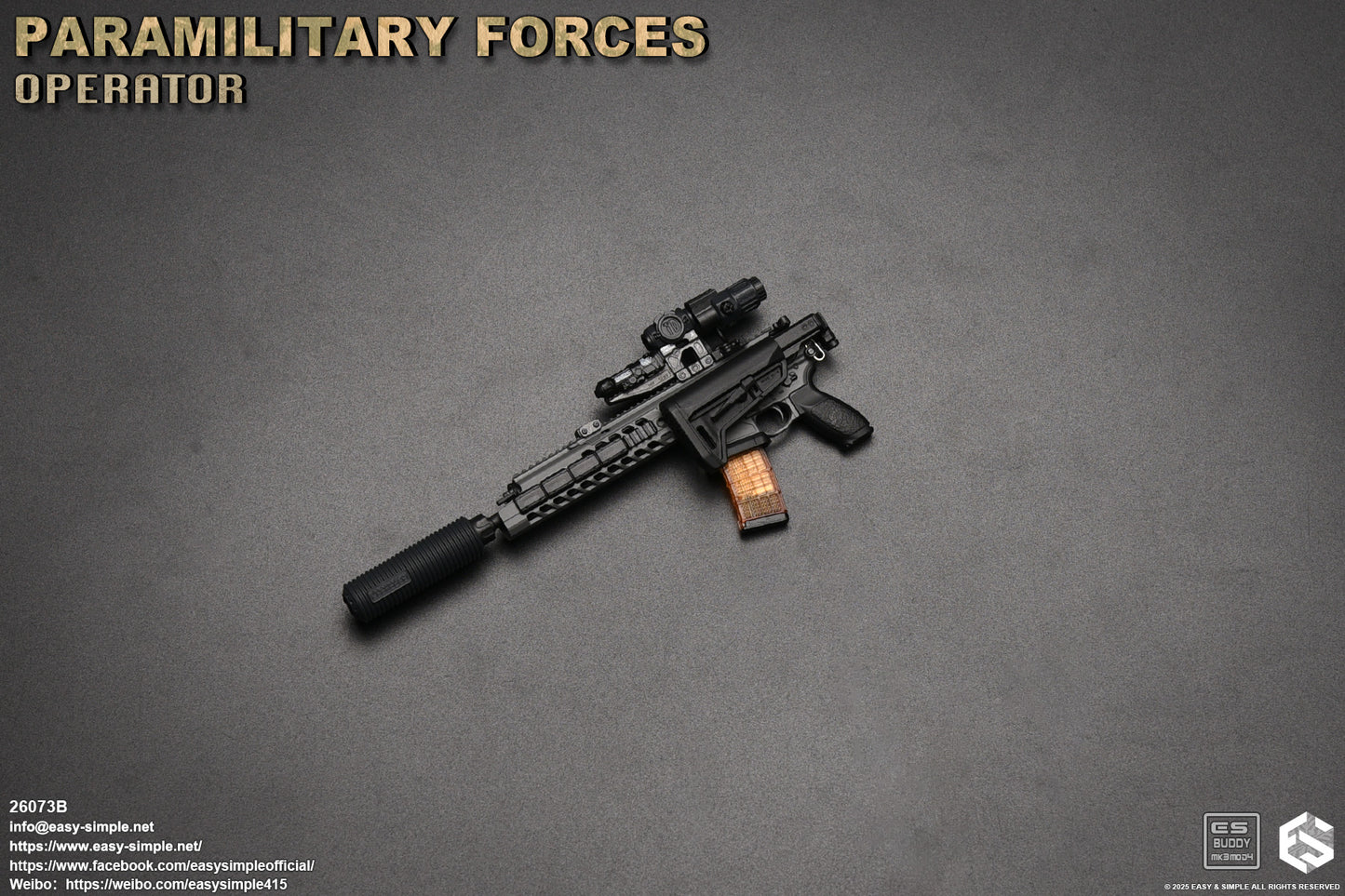 1:6 scale Easy & Simple Paramilitary Forces Operator Version B 12" Figure 26073B (PRE-ORDER)
