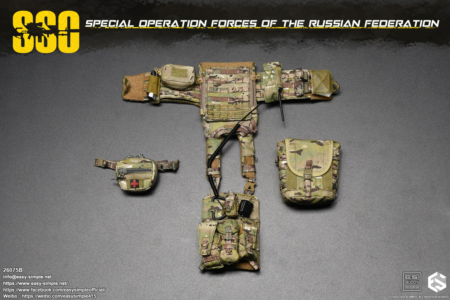 1:6 scale Easy & Simple Russian Special Operations Forces (SSO) Patches Set for 12" Figures