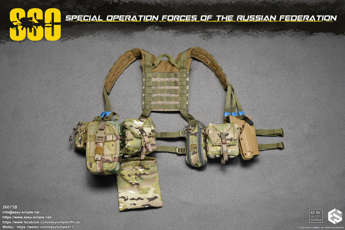 1:6 scale Easy & Simple Russian Special Operations Forces (SSO) Patches Set for 12" Figures