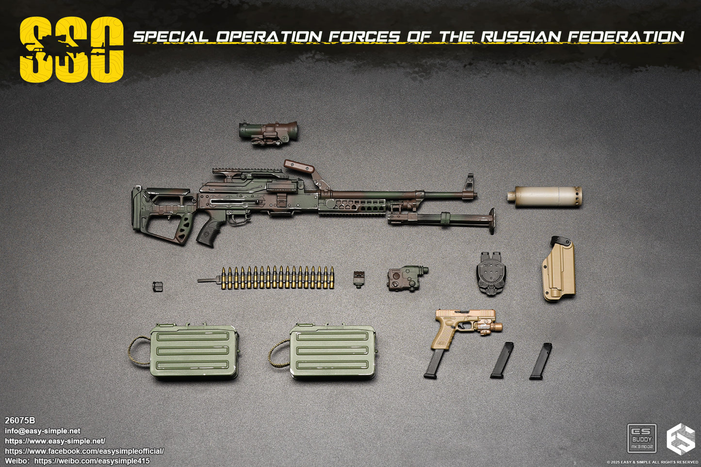 1:6 scale Easy & Simple Russian Special Operations Forces (SSO) Patches Set for 12" Figures