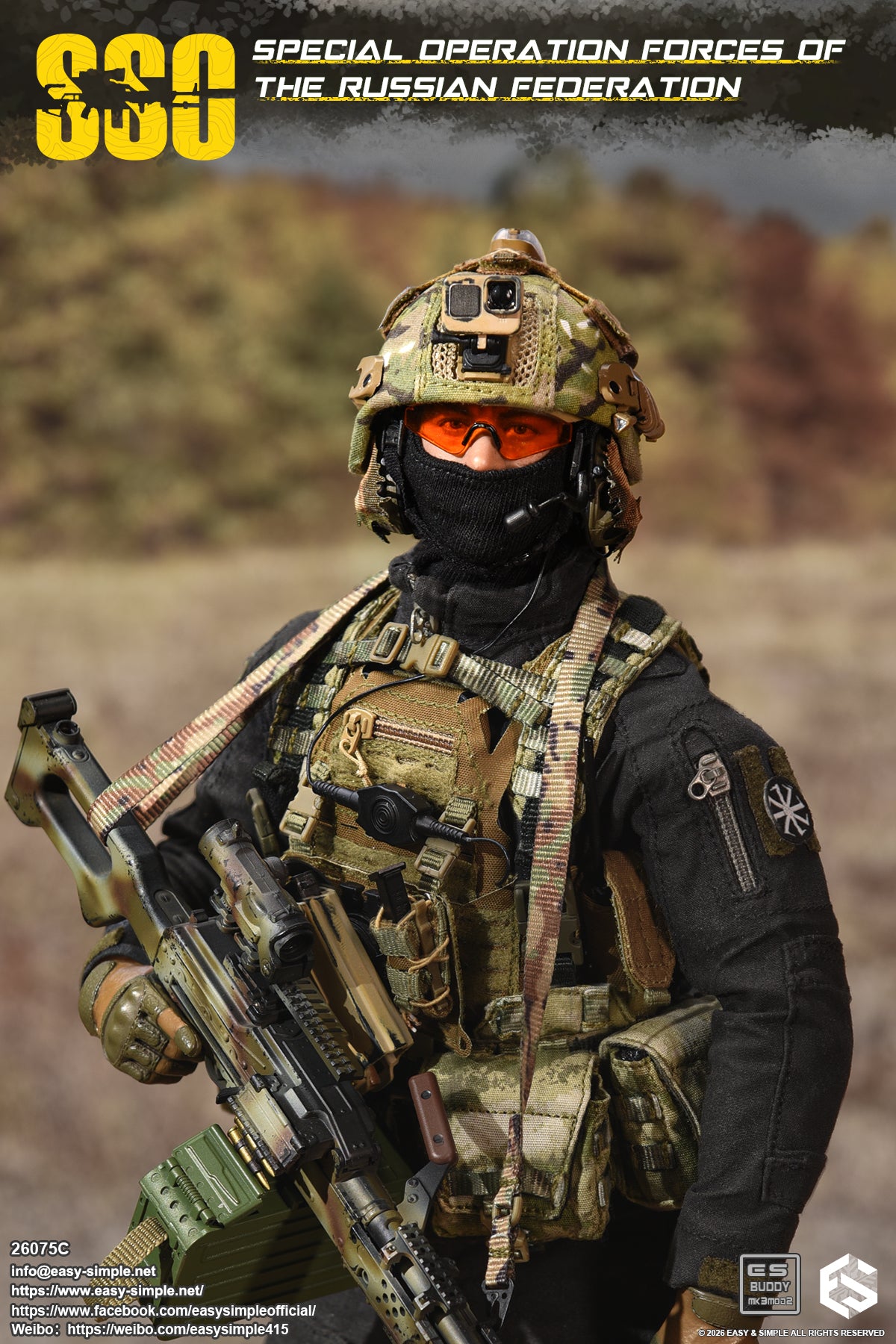 1:6 scale Easy & Simple Russian Special Operations Forces (SSO) 12" Figure 26075C