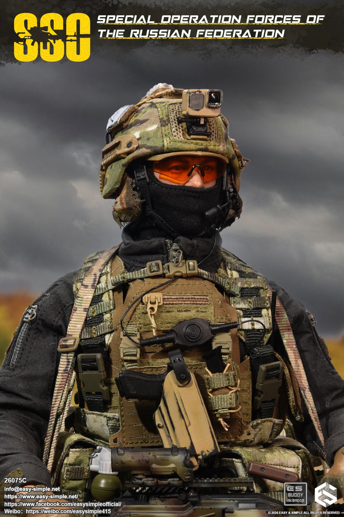1:6 scale Easy & Simple Russian Special Operations Forces (SSO) 12" Figure 26075C