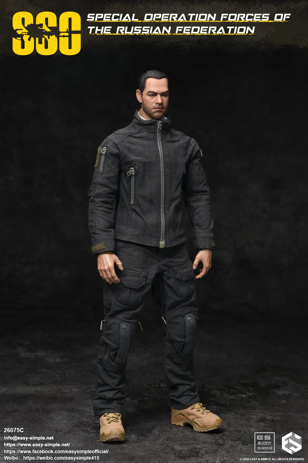 1:6 scale Easy & Simple Russian Special Operations Forces (SSO) 12" Figure 26075C