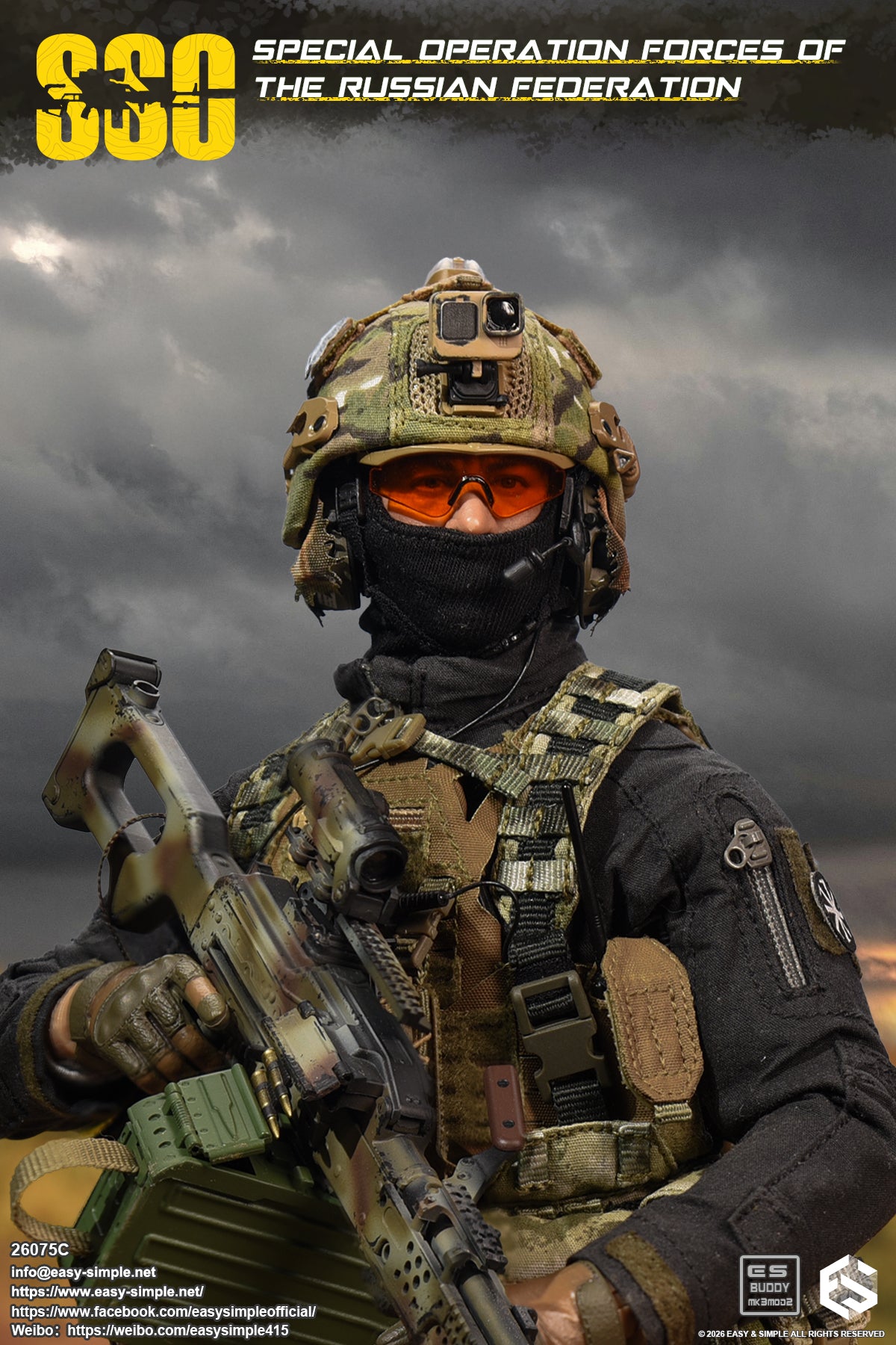 1:6 scale Easy & Simple Russian Special Operations Forces (SSO) 12" Figure 26075C