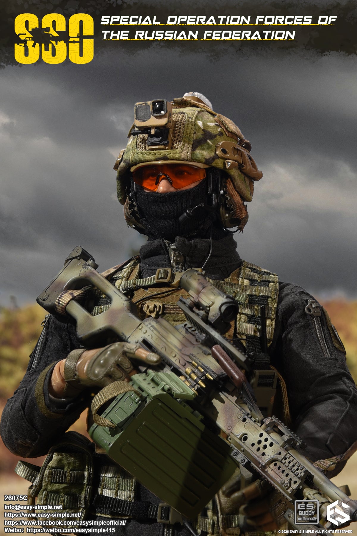 1:6 scale Easy & Simple Russian Special Operations Forces (SSO) 12" Figure 26075C