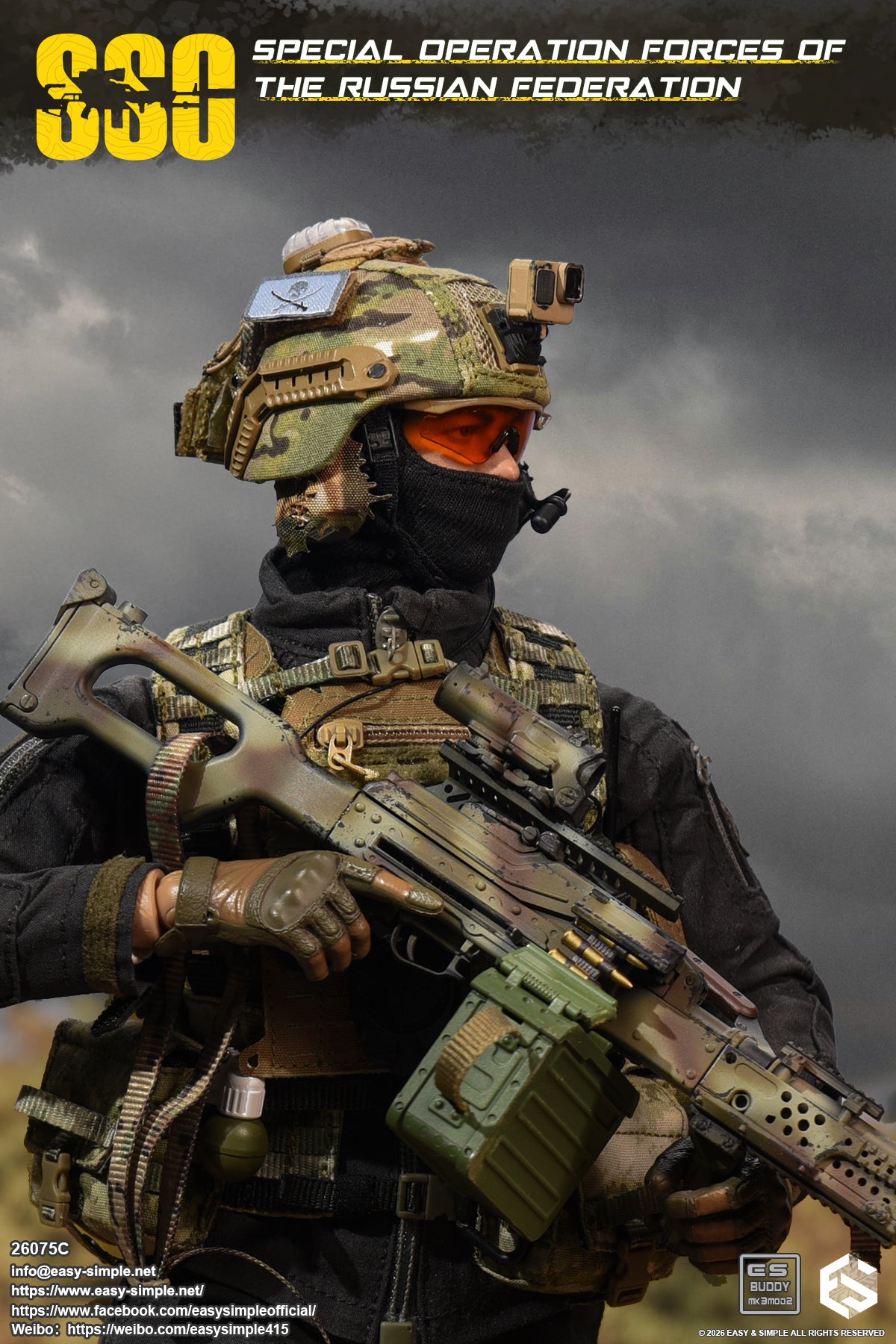 1:6 scale Easy & Simple Russian Special Operations Forces (SSO) 12" Figure 26075C