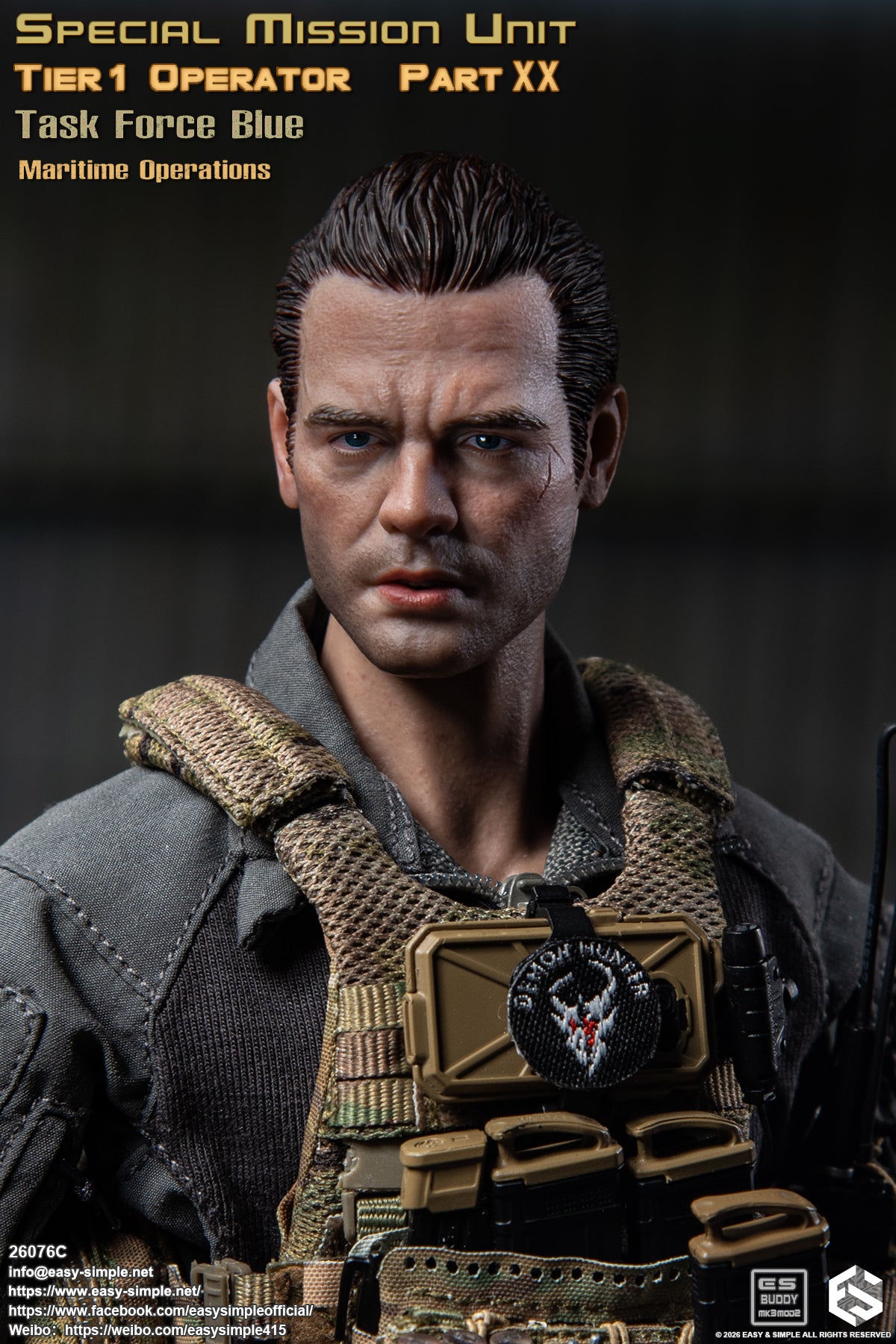 1:6 scale Easy & Simple 26076C Special Mission Unit Tier1 Operator Part XX Task Force Blue Maritime Operations 12" Figure (PREORDER)