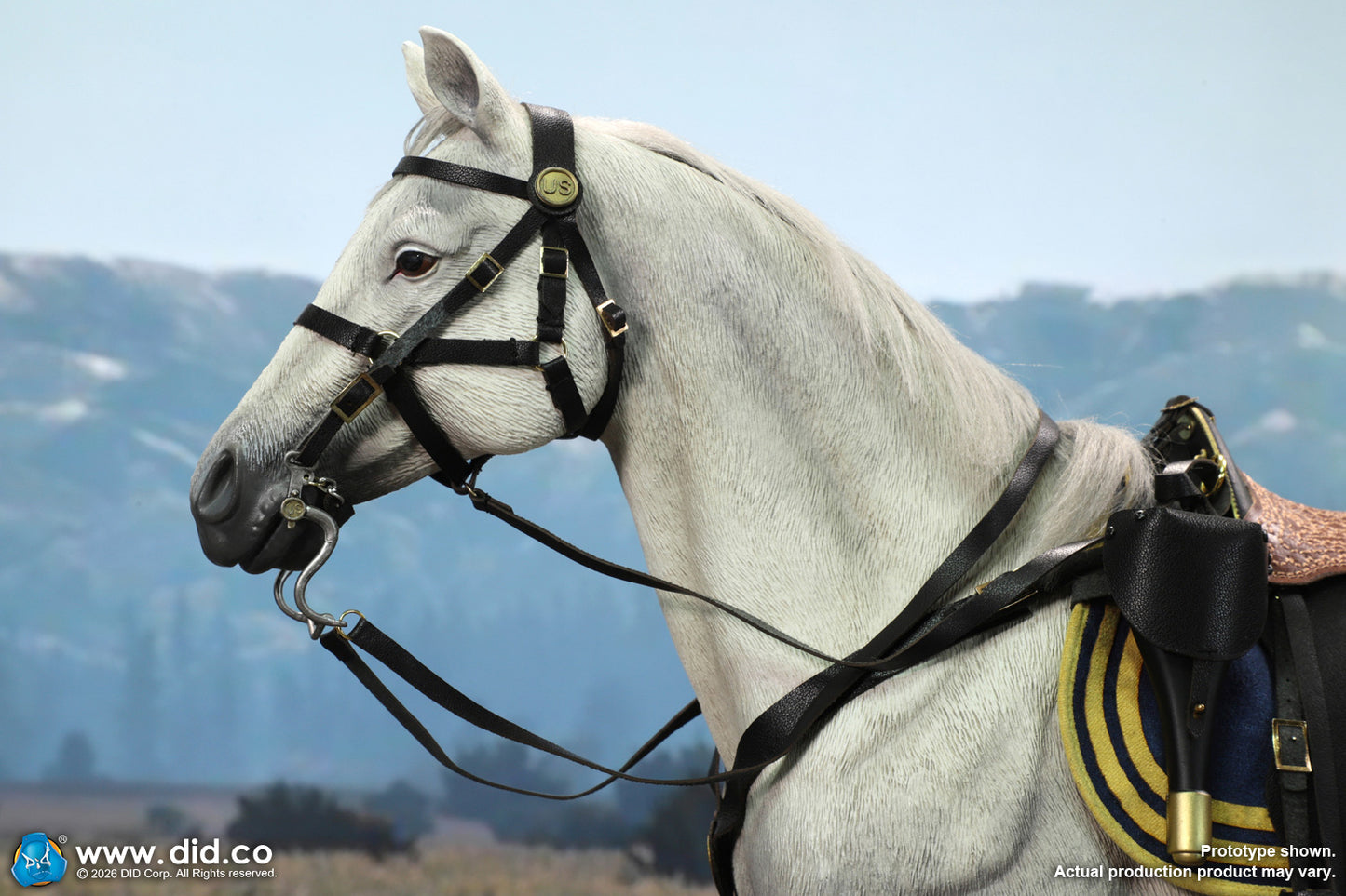 1:6 scale DID E60086 US Civil War White War Horse (Standing) for 12" Figures (PREORDER)