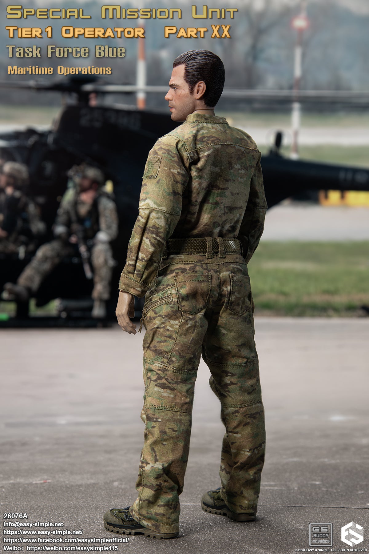 1:6 scale Easy & Simple 26076A Special Mission Unit Tier1 Operator Part XX Task Force Blue Maritime Operations 12" Figure (PREORDER)
