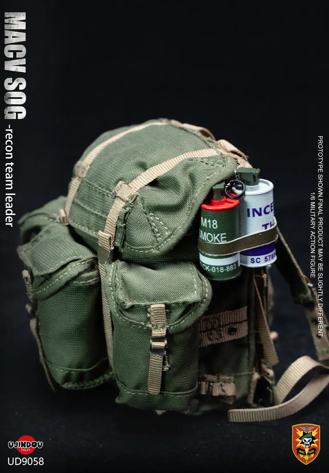 1:6 scale Ujindou Vietnam MACV-SOG Team Leader Tropical Rucksack Backpack for 12" Figures