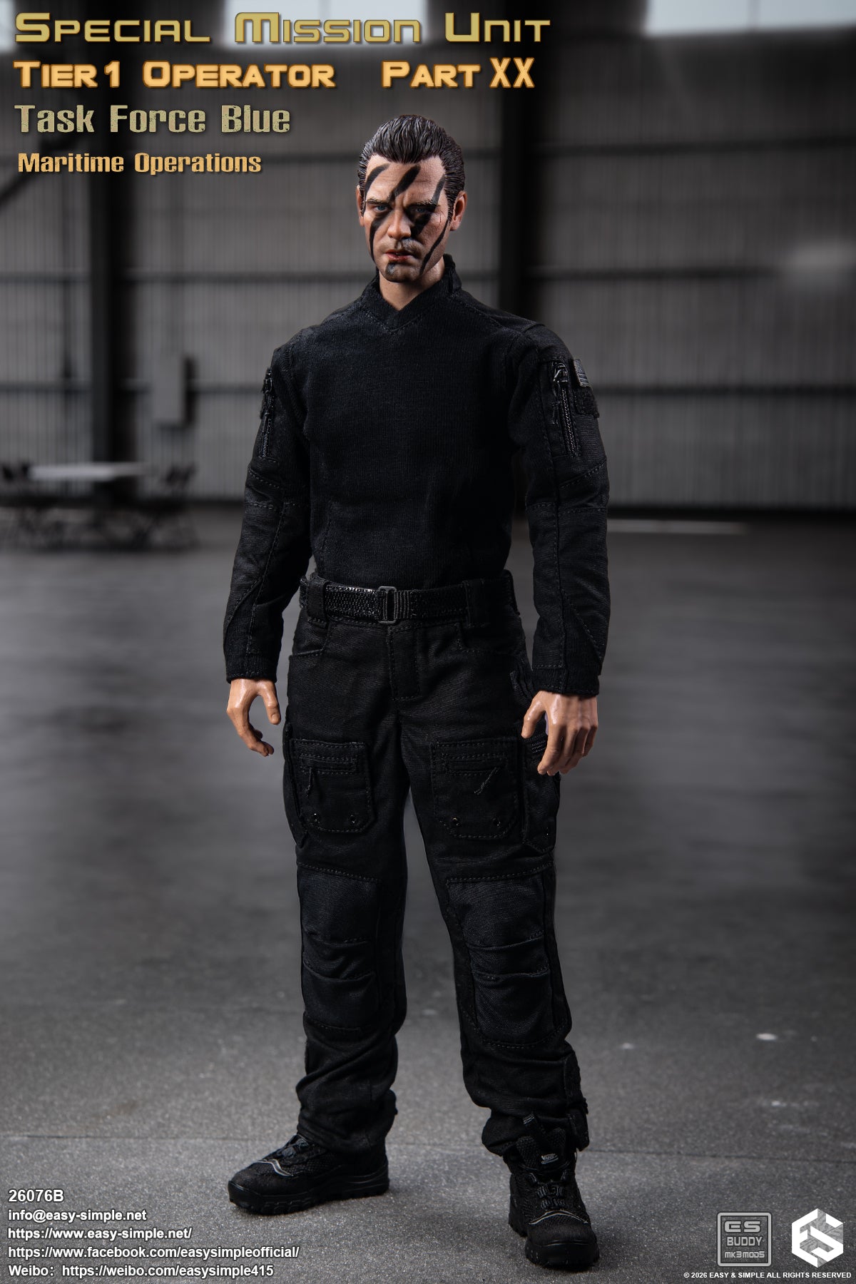 1:6 scale Easy & Simple 26076B Special Mission Unit Tier1 Operator Part XX Task Force Blue Maritime Operations 12" Figure (PREORDER)