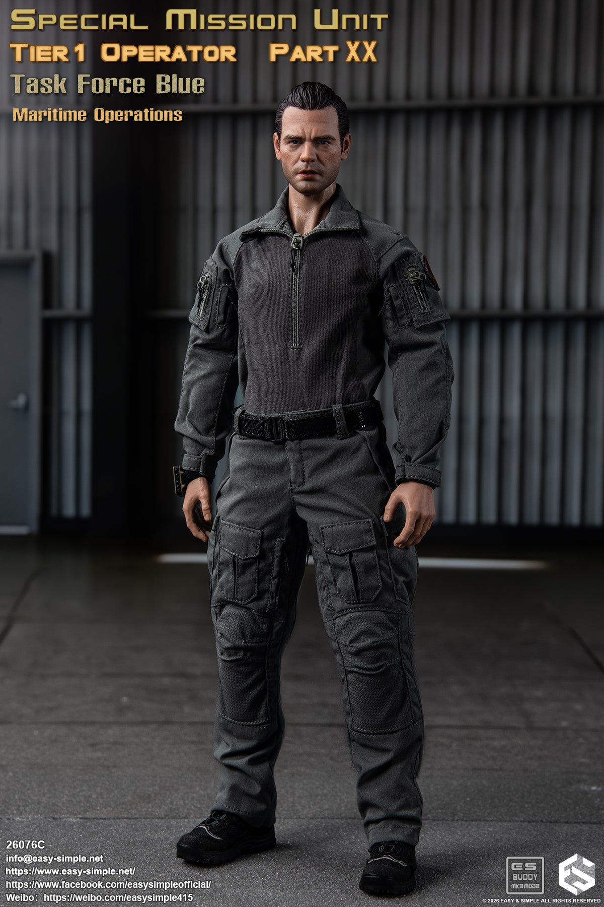 1:6 scale Easy & Simple 26076C Special Mission Unit Tier1 Operator Part XX Task Force Blue Maritime Operations 12" Figure (PREORDER)