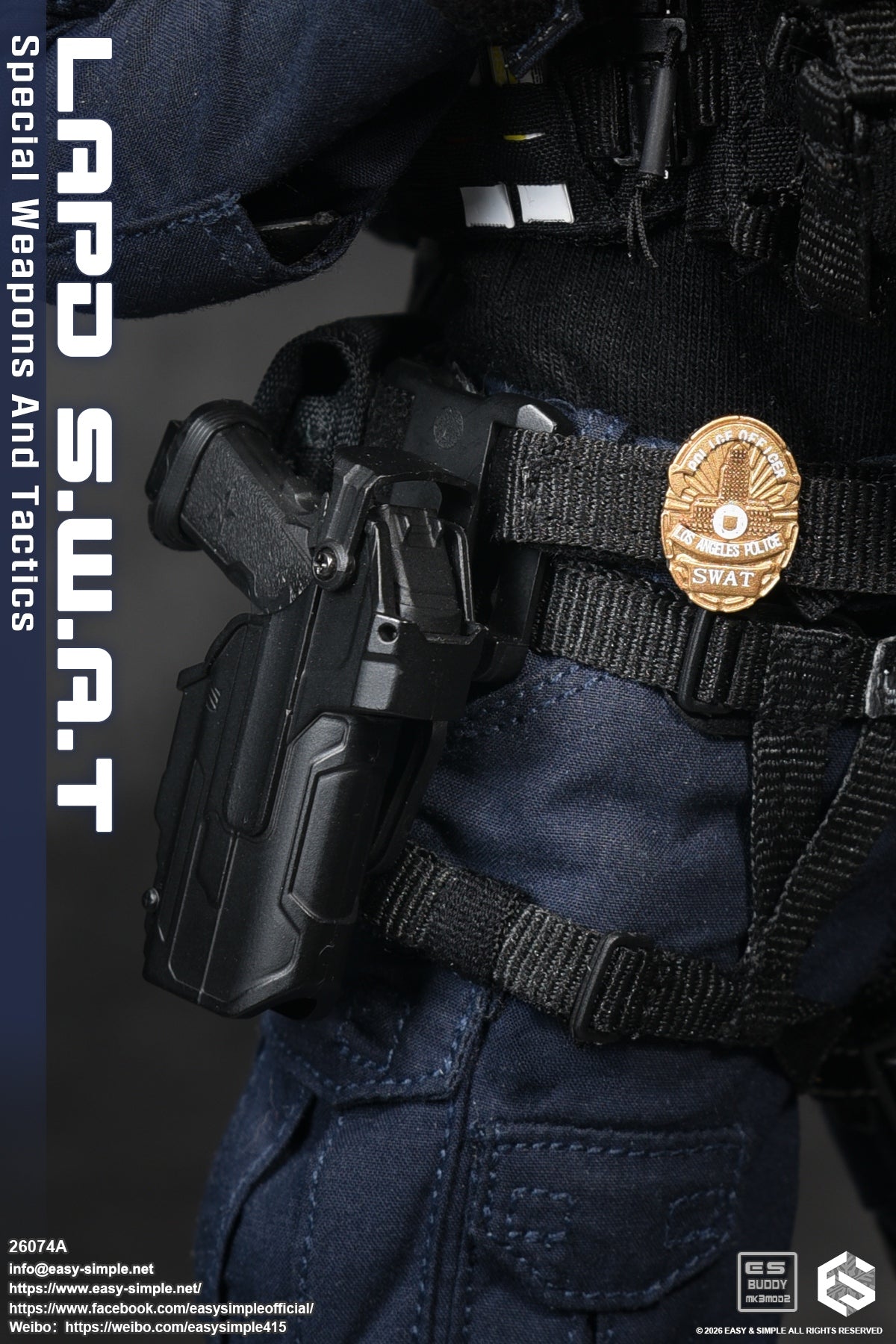 1:6 scale Easy & Simple LAPD S.W.A.T Special Weapons and Tactics 12" Figure 26074A (PREORDER)
