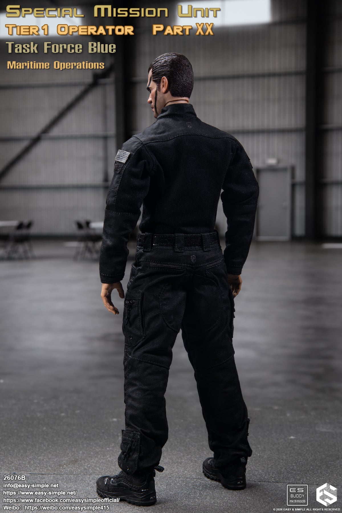 1:6 scale Easy & Simple 26076B Special Mission Unit Tier1 Operator Part XX Task Force Blue Maritime Operations 12" Figure (PREORDER)