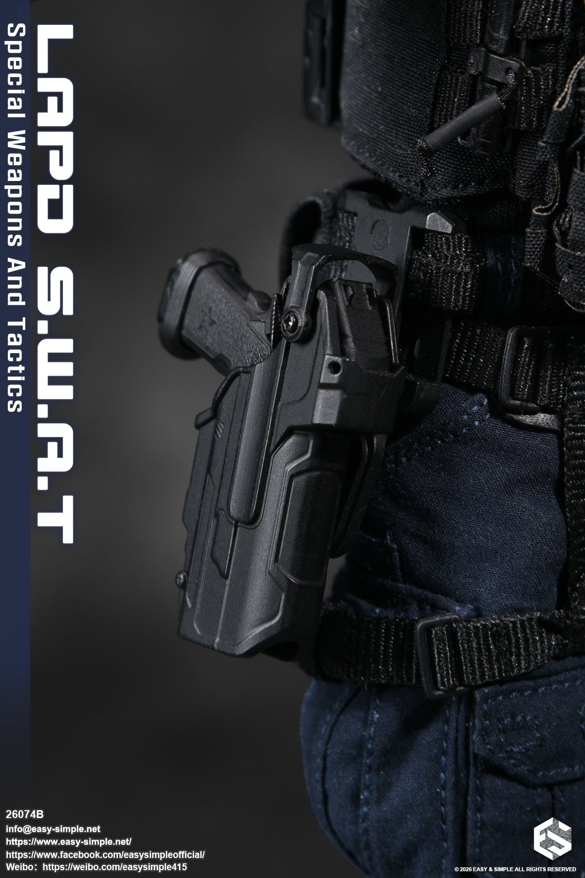 1:6 scale Easy & Simple LAPD S.W.A.T Special Weapons and Tactics 12" Female Figure 26074B (PREORDER)