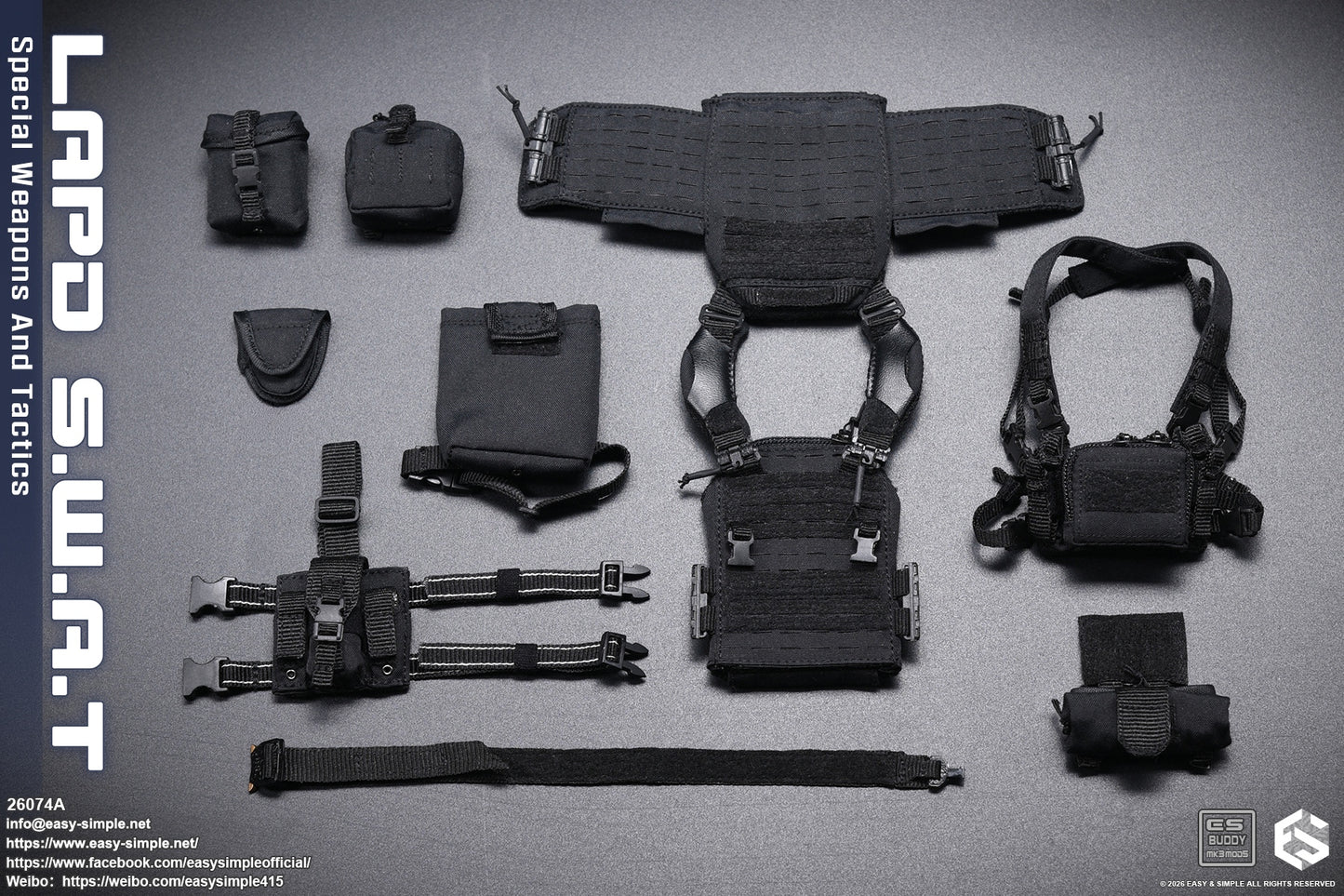 1:6 scale Easy & Simple LAPD S.W.A.T Special Weapons and Tactics 12" Figure 26074A (PREORDER)