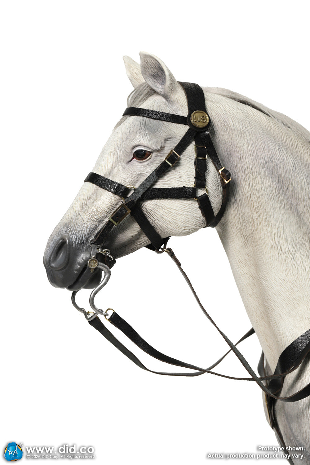 1:6 scale DID E60086 US Civil War White War Horse (Standing) for 12" Figures (PREORDER)
