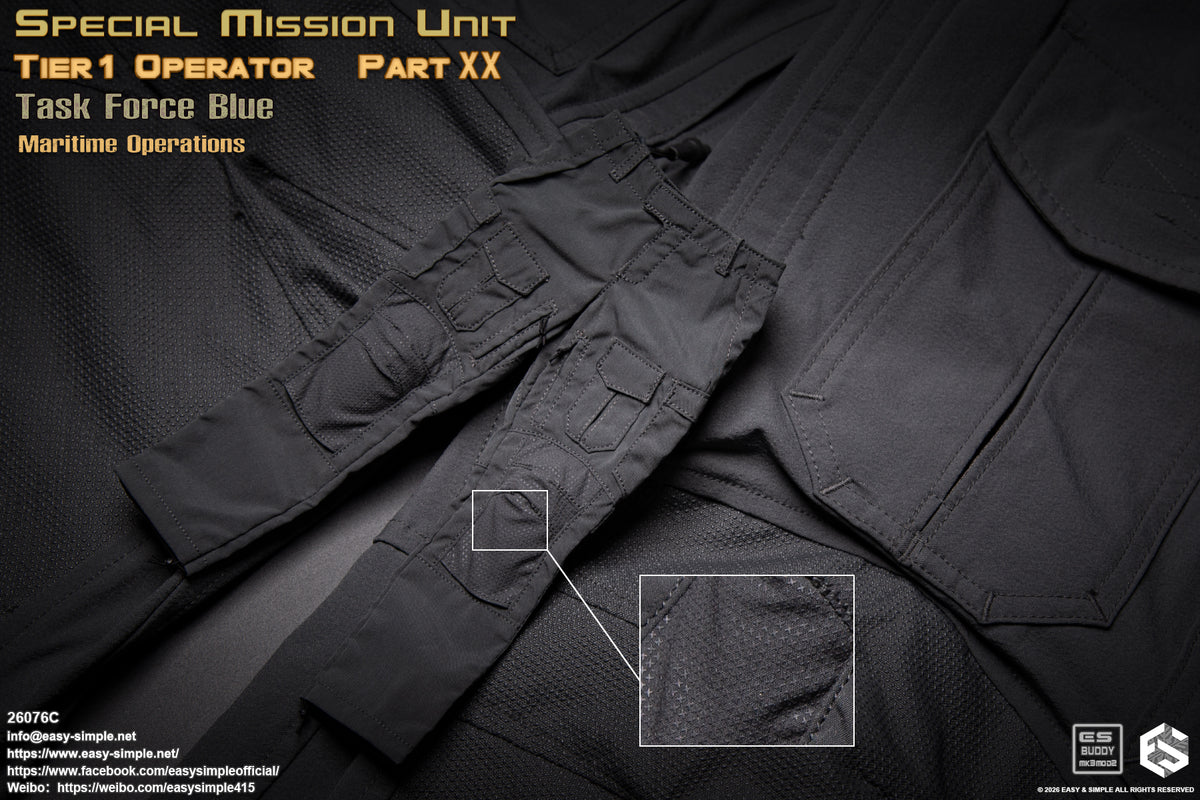 1:6 scale Easy & Simple 26076C Special Mission Unit Tier1 Operator Part XX Task Force Blue Maritime Operations 12" Figure (PREORDER)